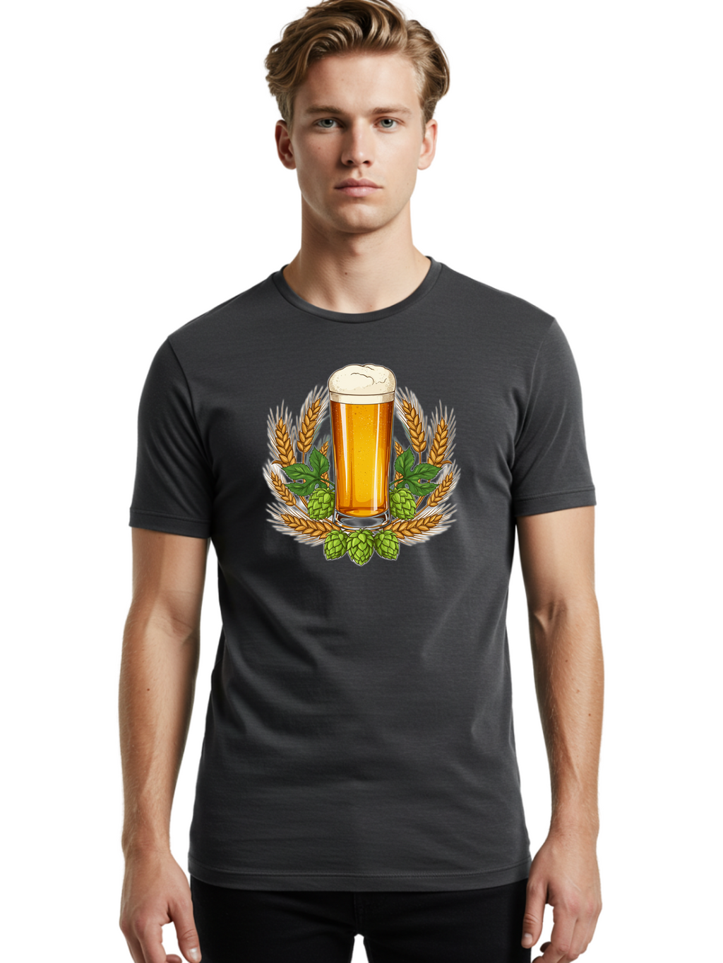 Beer-Glass Men'S Graphic Tee, 100% Cotton, Comfortable Casual Summer Wear, Machine Washable, Vintage Camera, Old Camera, Antique Camera, Black Camera, Classic Photography, Photography Equipment, Nostalgic Device, Film Camera, Camera Art Bao117