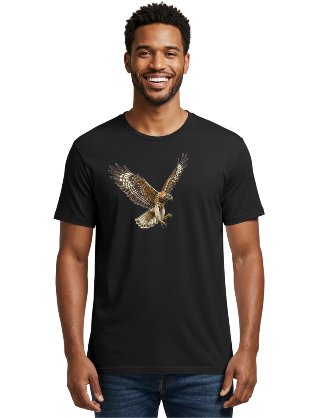 Bird-Of-Prey-In-Flight Men'S Graphic Tee, 100% Cotton, Comfortable Casual Summer Wear, Machine Washable, Vintage Camera, Old Camera, Antique Camera, Black Camera, Classic Photography, Photography Equipment, Nostalgic Device, Film Camera, Bao122