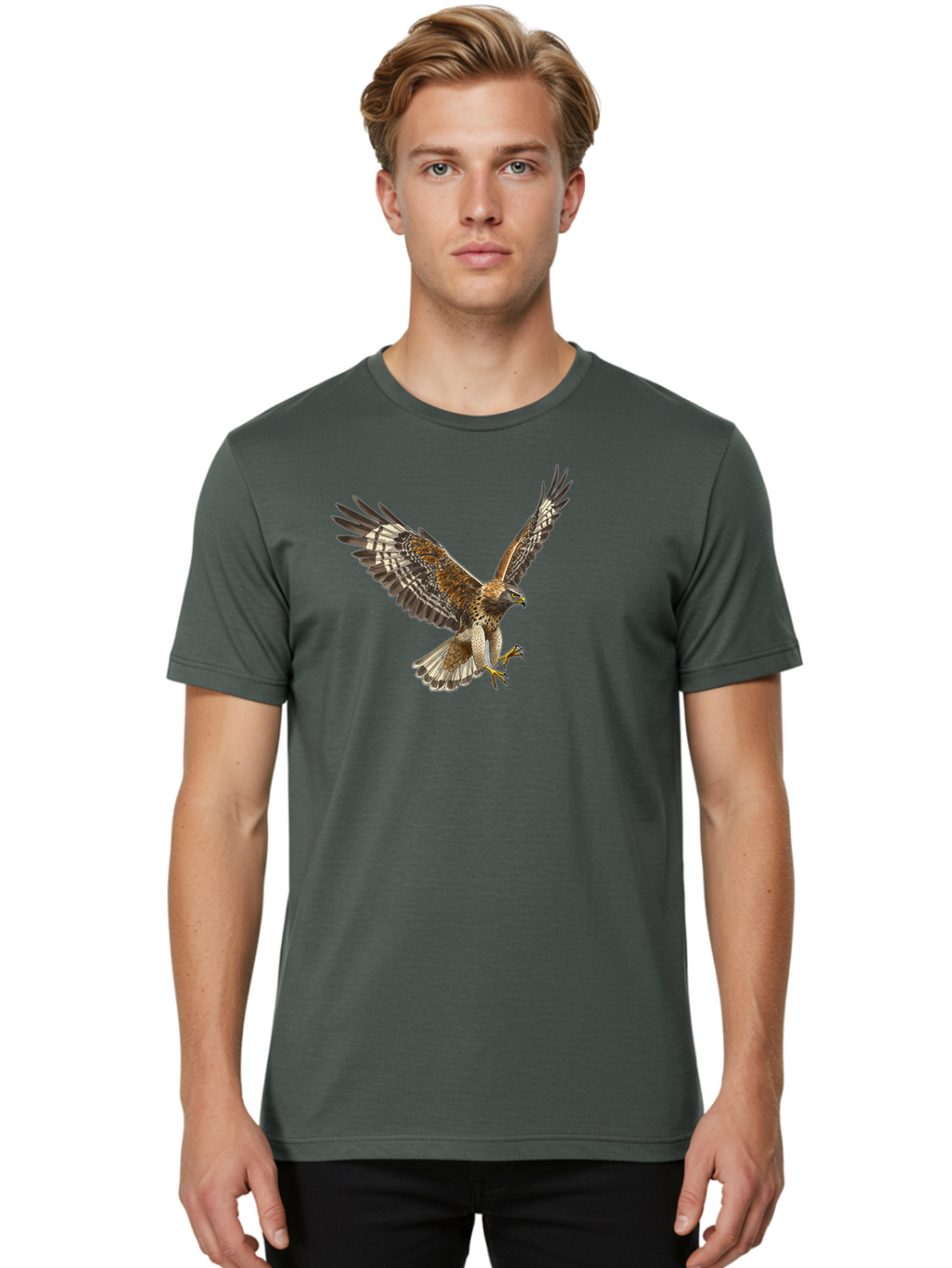 Bird-Of-Prey-In-Flight Men'S Graphic Tee, 100% Cotton, Comfortable Casual Summer Wear, Machine Washable, Vintage Camera, Old Camera, Antique Camera, Black Camera, Classic Photography, Photography Equipment, Nostalgic Device, Film Camera, Bao122