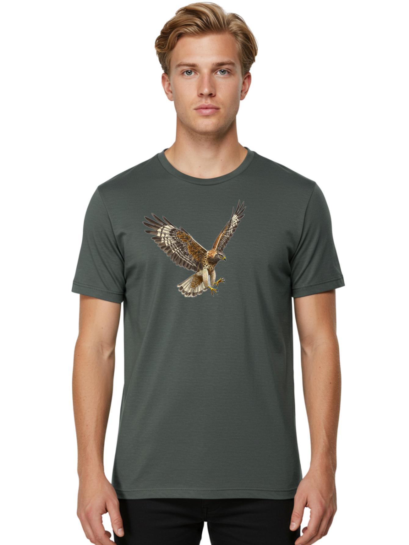 Bird-Of-Prey-In-Flight Men'S Graphic Tee, 100% Cotton, Comfortable Casual Summer Wear, Machine Washable, Vintage Camera, Old Camera, Antique Camera, Black Camera, Classic Photography, Photography Equipment, Nostalgic Device, Film Camera, Bao122