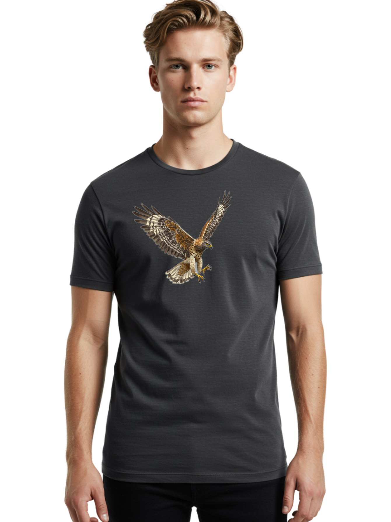 Bird-Of-Prey-In-Flight Men'S Graphic Tee, 100% Cotton, Comfortable Casual Summer Wear, Machine Washable, Vintage Camera, Old Camera, Antique Camera, Black Camera, Classic Photography, Photography Equipment, Nostalgic Device, Film Camera, Bao122