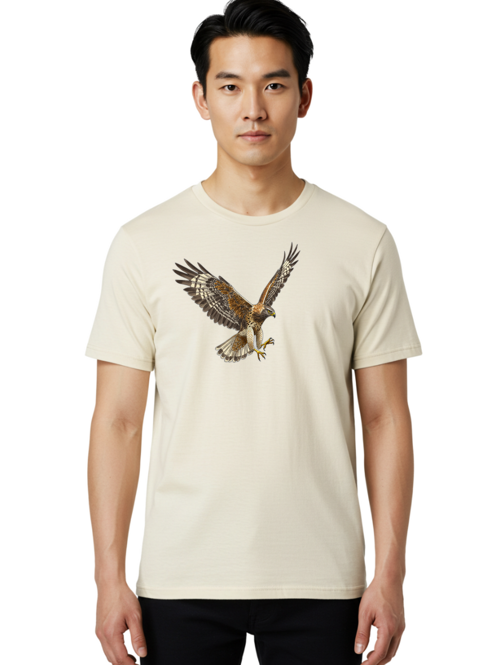 Bird-Of-Prey-In-Flight Men'S Graphic Tee, 100% Cotton, Comfortable Casual Summer Wear, Machine Washable, Vintage Camera, Old Camera, Antique Camera, Black Camera, Classic Photography, Photography Equipment, Nostalgic Device, Film Camera, Bao122