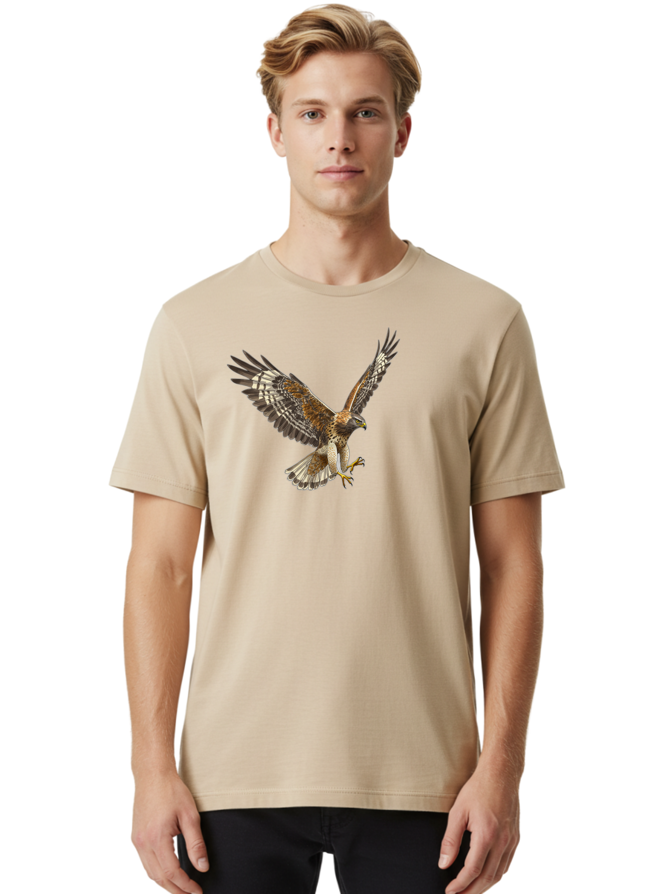 Bird-Of-Prey-In-Flight Men'S Graphic Tee, 100% Cotton, Comfortable Casual Summer Wear, Machine Washable, Vintage Camera, Old Camera, Antique Camera, Black Camera, Classic Photography, Photography Equipment, Nostalgic Device, Film Camera, Bao122