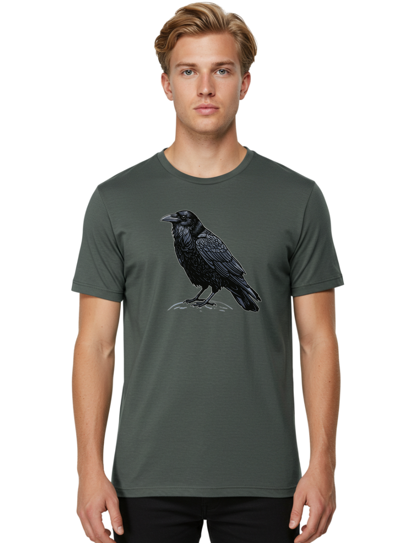 Black-Crow-1 Men'S Graphic Tee, 100% Cotton, Comfortable Casual Summer Wear, Machine Washable, Vintage Camera, Old Camera, Antique Camera, Black Camera, Classic Photography, Photography Equipment, Nostalgic Device, Film Camera, Camera Art Bao125