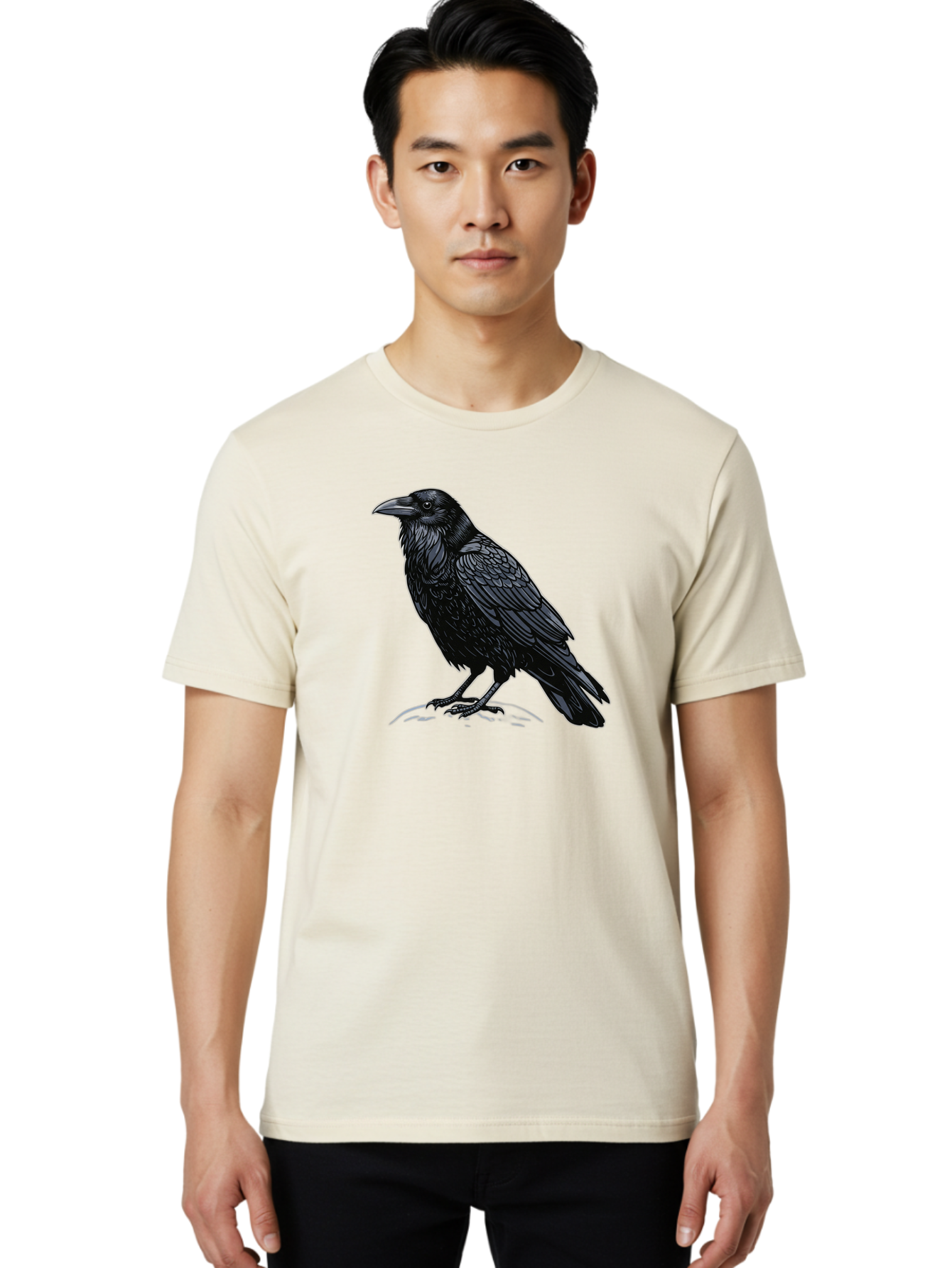 Black-Crow-1 Men'S Graphic Tee, 100% Cotton, Comfortable Casual Summer Wear, Machine Washable, Vintage Camera, Old Camera, Antique Camera, Black Camera, Classic Photography, Photography Equipment, Nostalgic Device, Film Camera, Camera Art Bao125