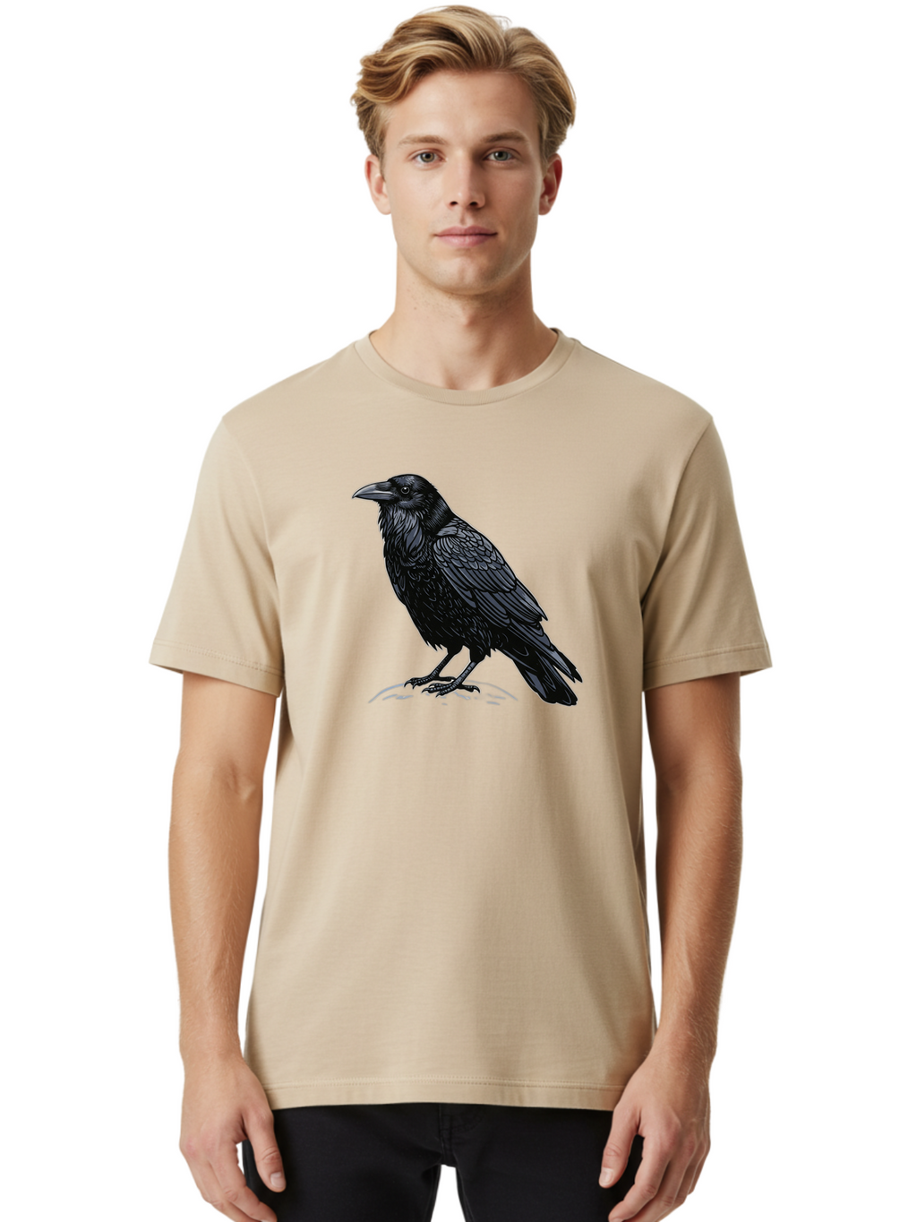 Black-Crow-1 Men'S Graphic Tee, 100% Cotton, Comfortable Casual Summer Wear, Machine Washable, Vintage Camera, Old Camera, Antique Camera, Black Camera, Classic Photography, Photography Equipment, Nostalgic Device, Film Camera, Camera Art Bao125
