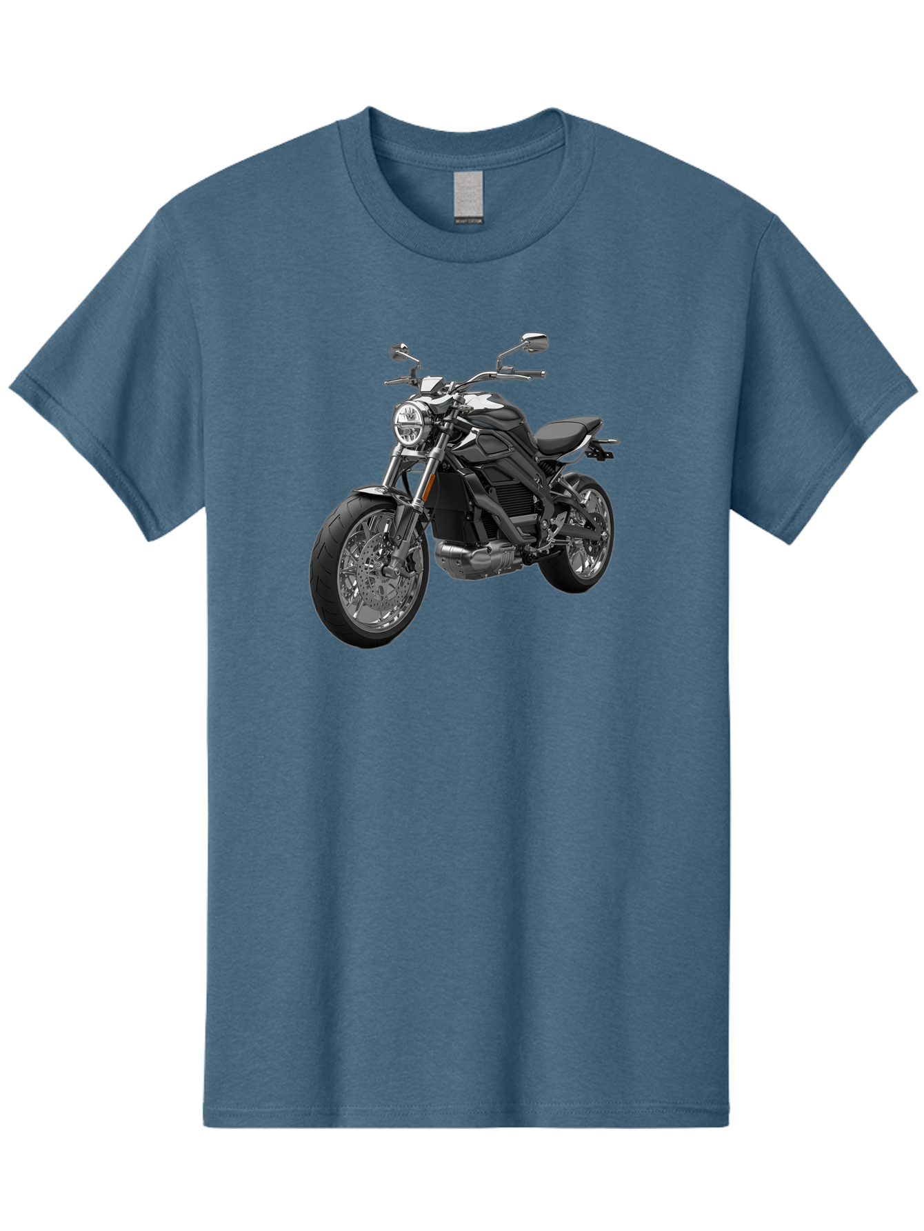 Black-Motorcycle-1 Men'S Graphic Tee, 100% Cotton, Comfortable Casual Summer Wear, Machine Washable, Vintage Camera, Old Camera, Antique Camera, Black Camera, Classic Photography, Photography Equipment, Nostalgic Device, Film Camera, Bao129