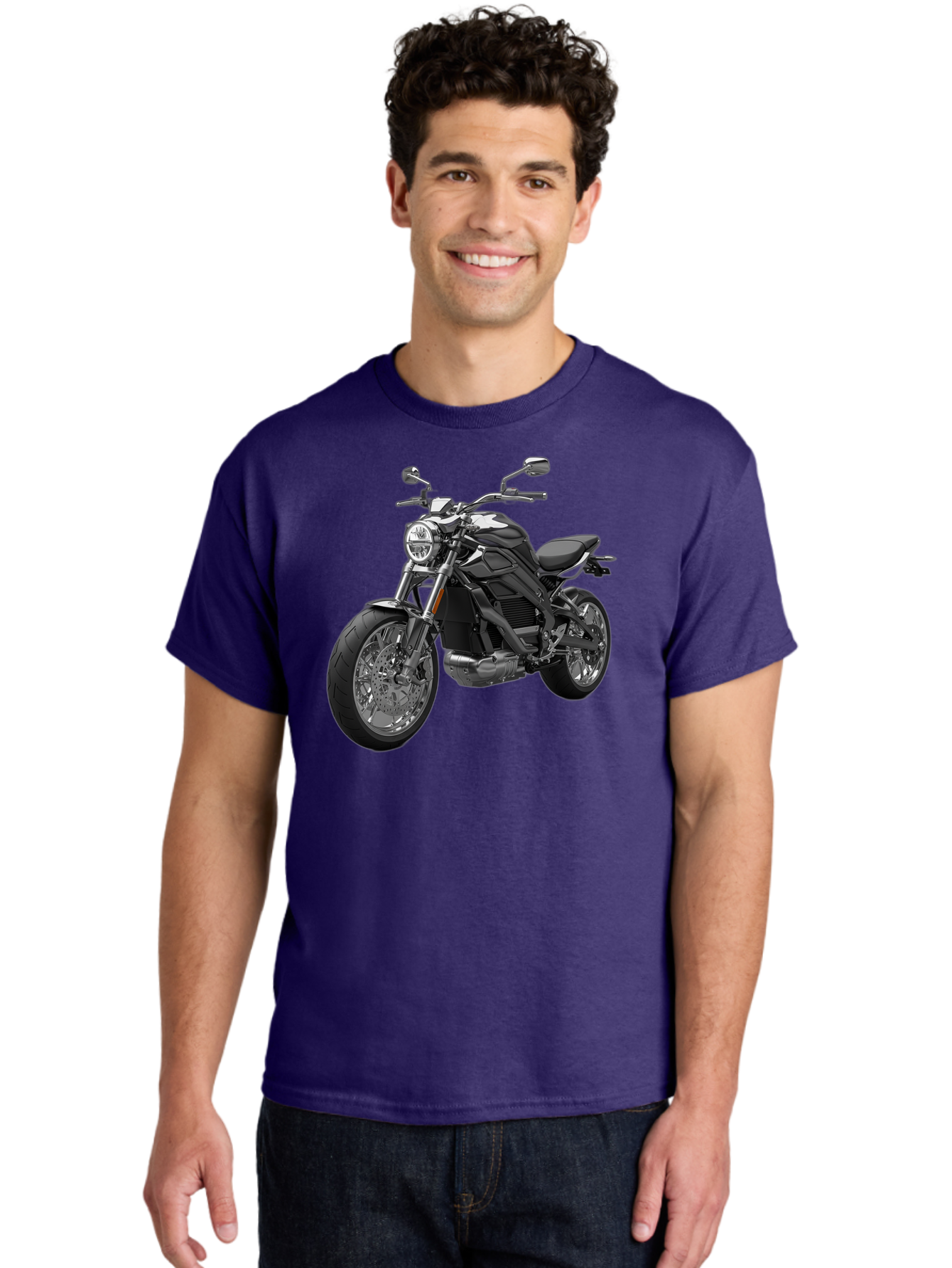 Black-Motorcycle-1 Men'S Graphic Tee, 100% Cotton, Comfortable Casual Summer Wear, Machine Washable, Vintage Camera, Old Camera, Antique Camera, Black Camera, Classic Photography, Photography Equipment, Nostalgic Device, Film Camera, Bao129