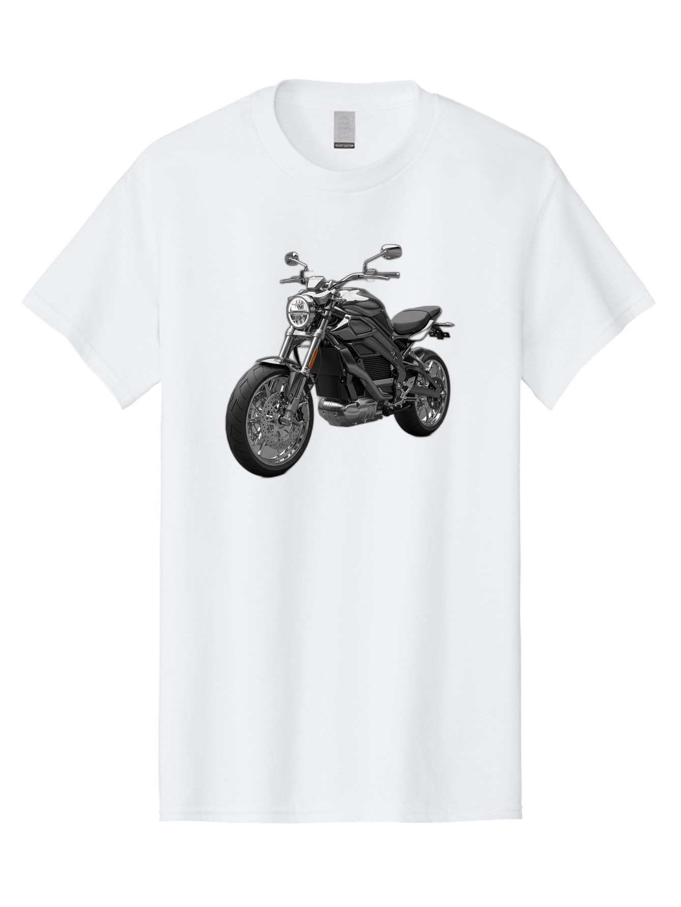 Black-Motorcycle-1 Men'S Graphic Tee, 100% Cotton, Comfortable Casual Summer Wear, Machine Washable, Vintage Camera, Old Camera, Antique Camera, Black Camera, Classic Photography, Photography Equipment, Nostalgic Device, Film Camera, Bao129