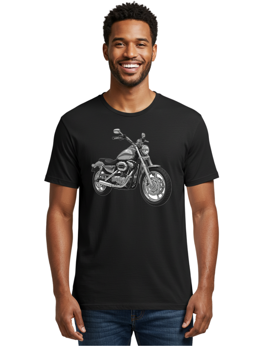 Black-Motorcycle Men'S Graphic Tee, 100% Cotton, Comfortable Casual Summer Wear, Machine Washable, Vintage Camera, Old Camera, Antique Camera, Black Camera, Classic Photography, Photography Equipment, Nostalgic Device, Film Camera, Camera Art Bao130