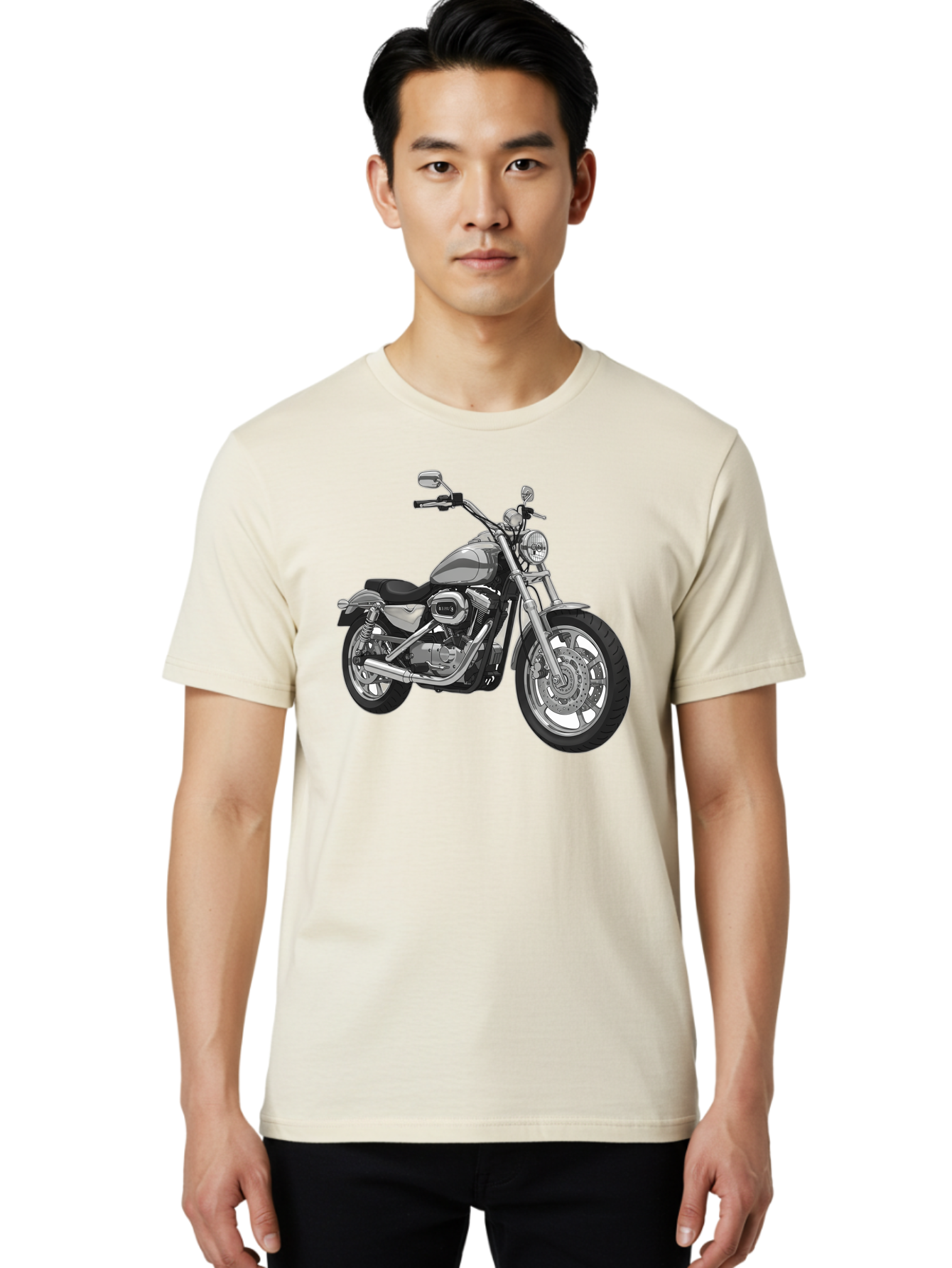 Black-Motorcycle Men'S Graphic Tee, 100% Cotton, Comfortable Casual Summer Wear, Machine Washable, Vintage Camera, Old Camera, Antique Camera, Black Camera, Classic Photography, Photography Equipment, Nostalgic Device, Film Camera, Camera Art Bao130
