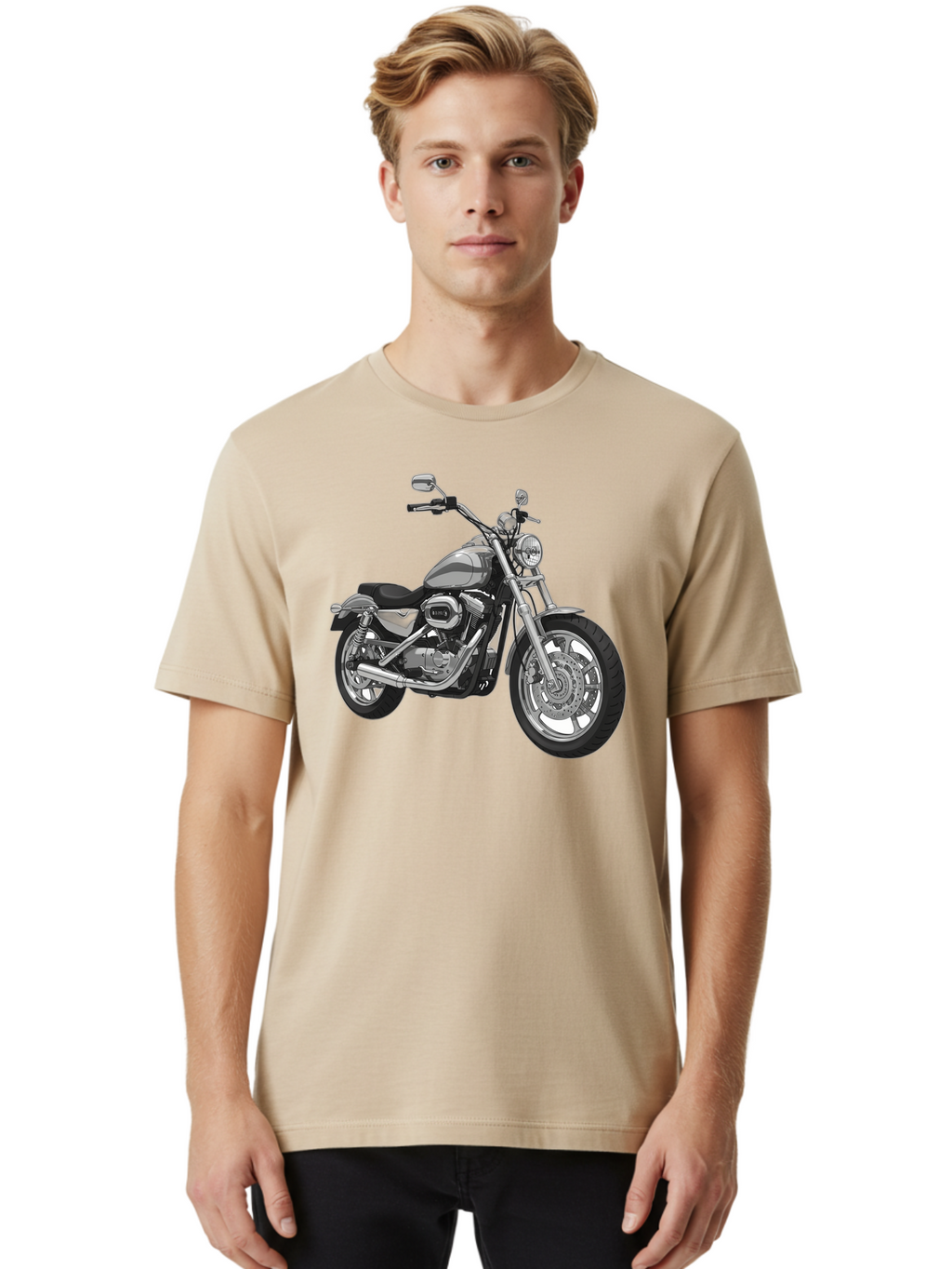 Black-Motorcycle Men'S Graphic Tee, 100% Cotton, Comfortable Casual Summer Wear, Machine Washable, Vintage Camera, Old Camera, Antique Camera, Black Camera, Classic Photography, Photography Equipment, Nostalgic Device, Film Camera, Camera Art Bao130