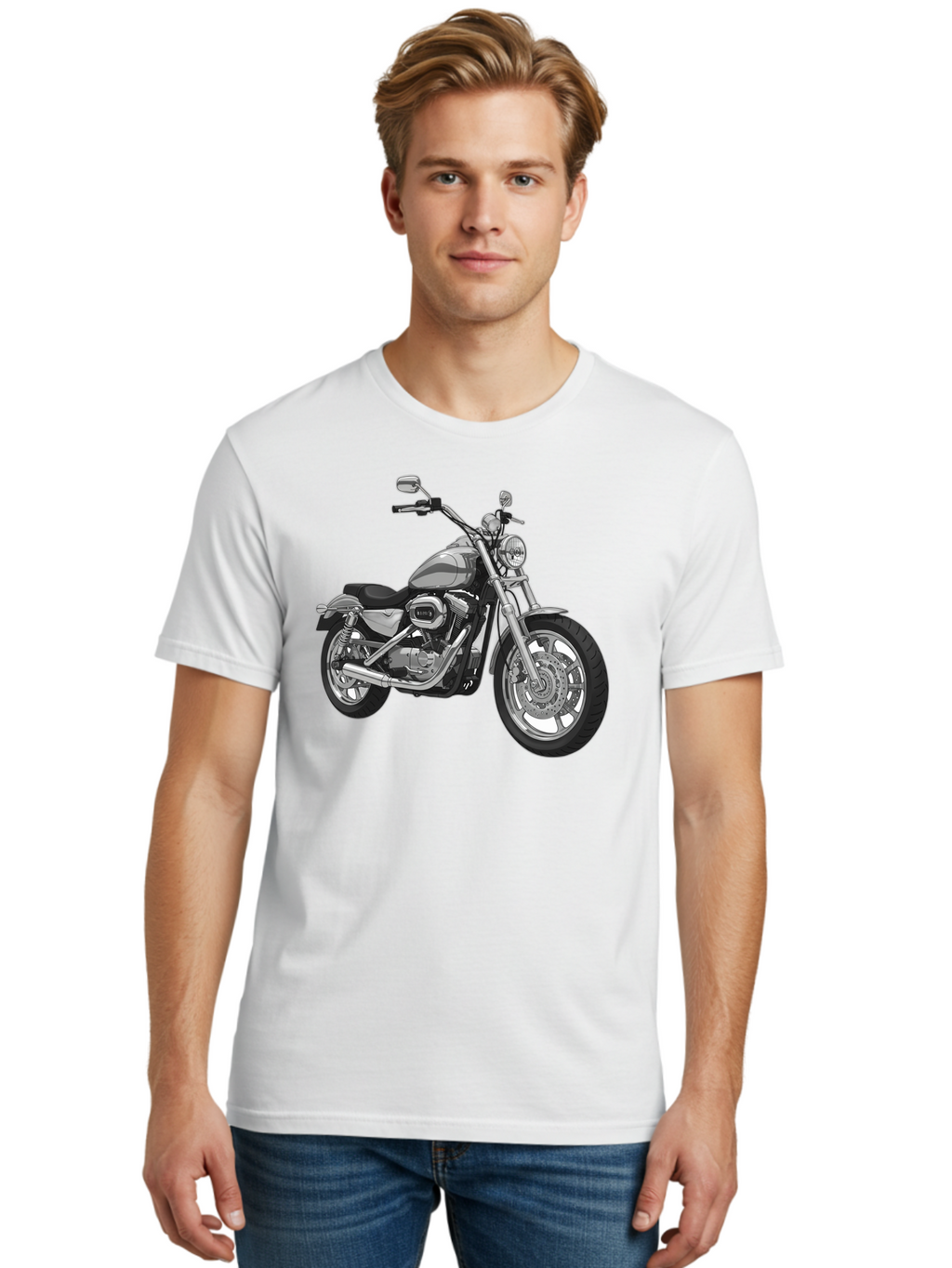 Black-Motorcycle Men'S Graphic Tee, 100% Cotton, Comfortable Casual Summer Wear, Machine Washable, Vintage Camera, Old Camera, Antique Camera, Black Camera, Classic Photography, Photography Equipment, Nostalgic Device, Film Camera, Camera Art Bao130