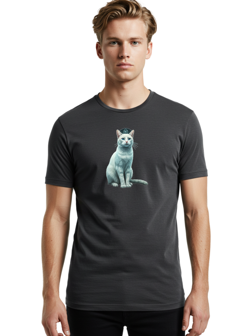 Black-Ops-Cat Men'S Graphic Tee, 100% Cotton, Comfortable Casual Summer Wear, Machine Washable, Vintage Camera, Old Camera, Antique Camera, Black Camera, Classic Photography, Photography Equipment, Nostalgic Device, Film Camera, Camera Art Bao131