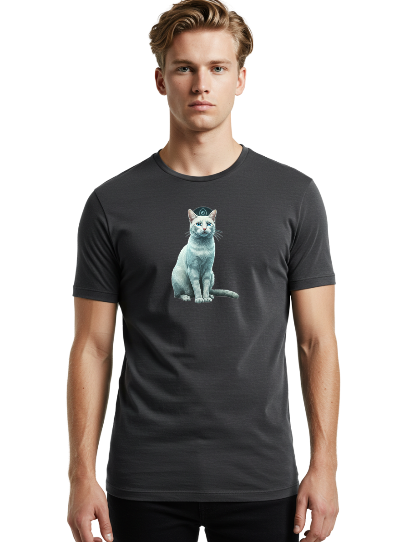 Black-Ops-Cat Men'S Graphic Tee, 100% Cotton, Comfortable Casual Summer Wear, Machine Washable, Vintage Camera, Old Camera, Antique Camera, Black Camera, Classic Photography, Photography Equipment, Nostalgic Device, Film Camera, Camera Art Bao131