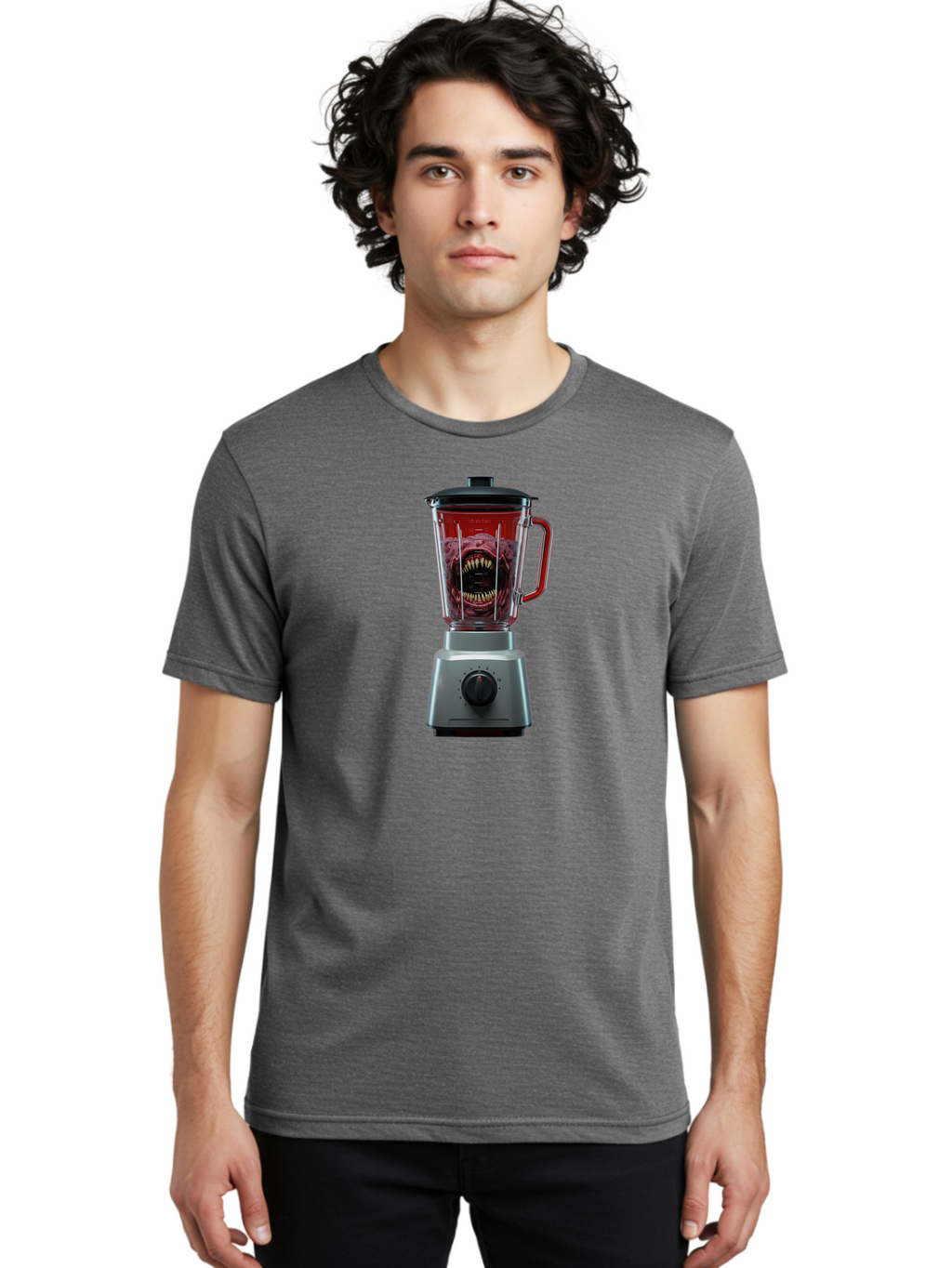 Blender-With-Monster Men'S Graphic Tee, 100% Cotton, Comfortable Casual Summer Wear, Machine Washable, Vintage Camera, Old Camera, Antique Camera, Black Camera, Classic Photography, Photography Equipment, Nostalgic Device, Film Camera, Bao134