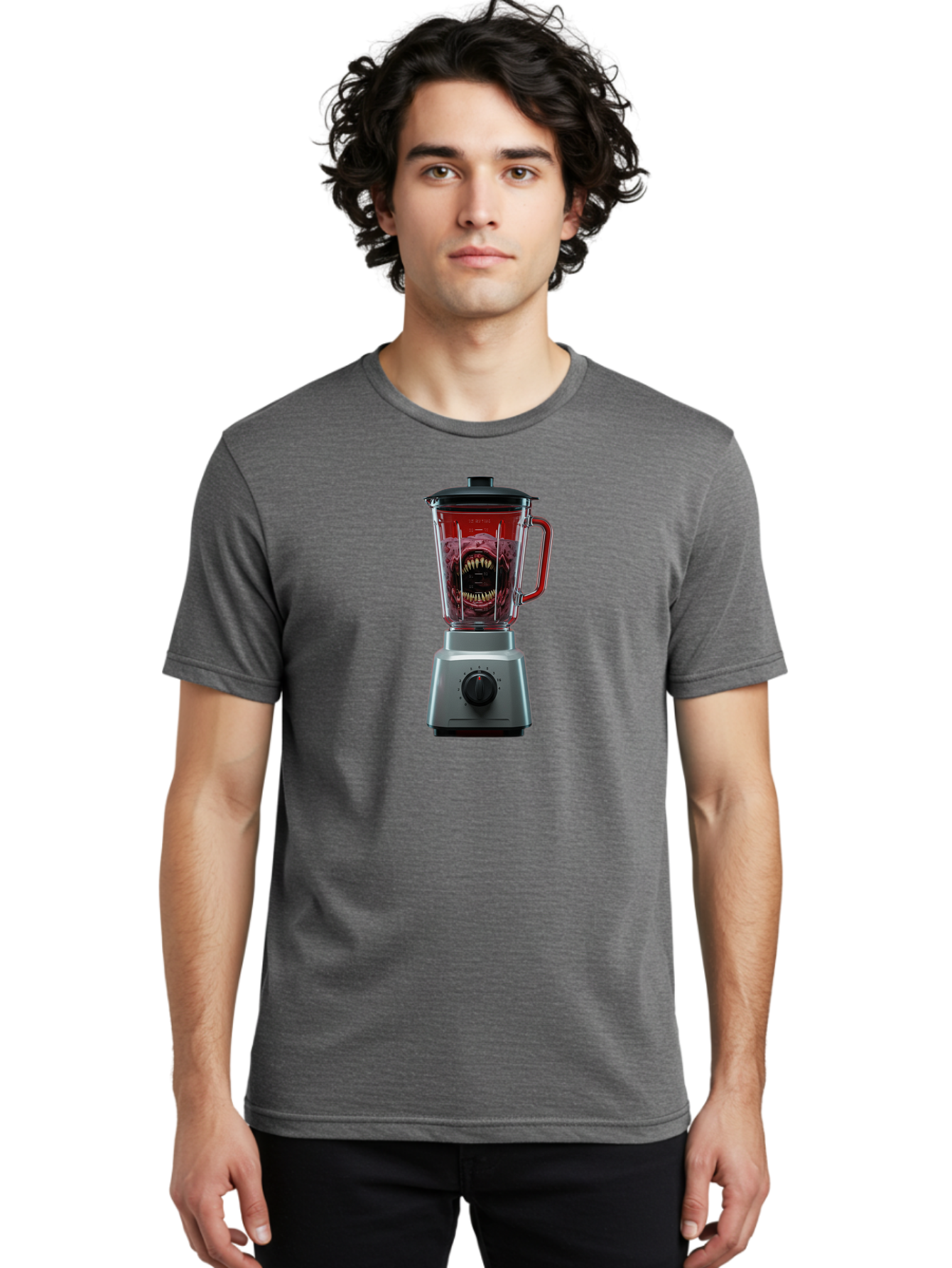 Blender-With-Monster Men'S Graphic Tee, 100% Cotton, Comfortable Casual Summer Wear, Machine Washable, Vintage Camera, Old Camera, Antique Camera, Black Camera, Classic Photography, Photography Equipment, Nostalgic Device, Film Camera, Bao134