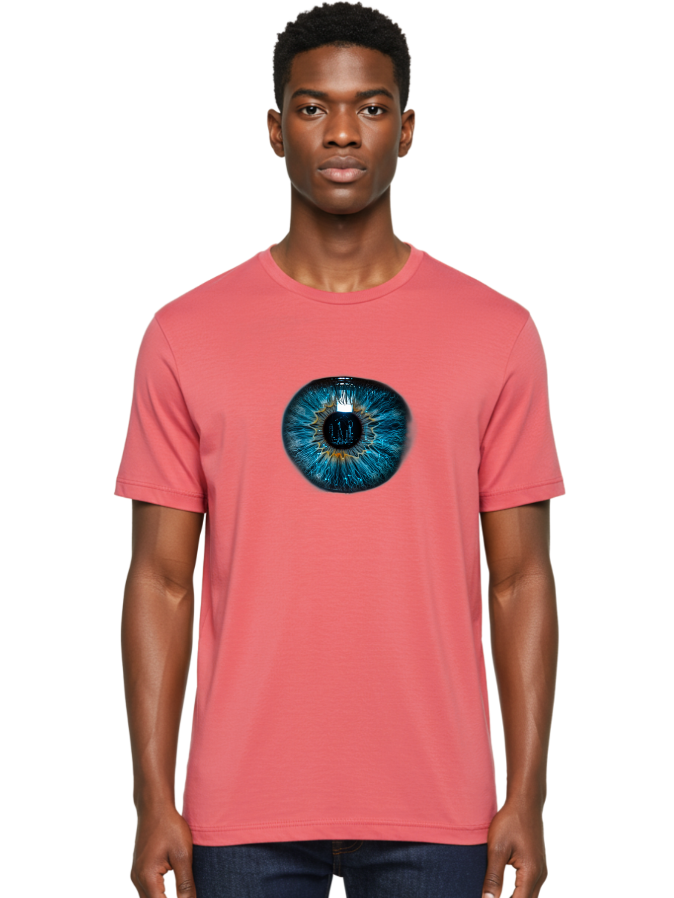Blue-Eye-1 Men'S Graphic Tee, 100% Cotton, Comfortable Casual Summer Wear, Machine Washable, Vintage Camera, Old Camera, Antique Camera, Black Camera, Classic Photography, Photography Equipment, Nostalgic Device, Film Camera, Camera Art Bao135