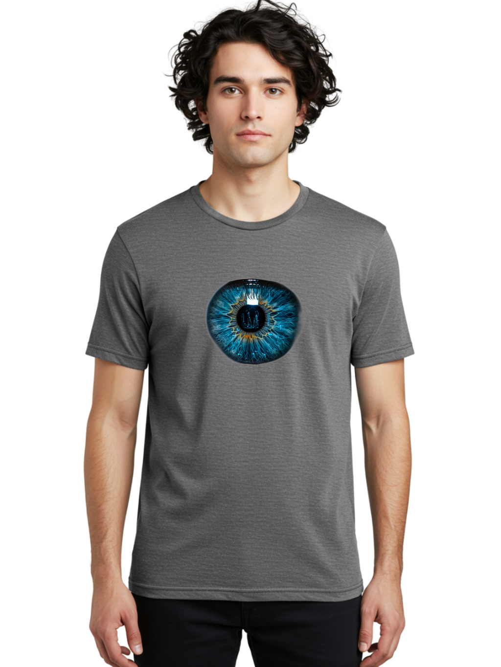 Blue-Eye-1 Men'S Graphic Tee, 100% Cotton, Comfortable Casual Summer Wear, Machine Washable, Vintage Camera, Old Camera, Antique Camera, Black Camera, Classic Photography, Photography Equipment, Nostalgic Device, Film Camera, Camera Art Bao135
