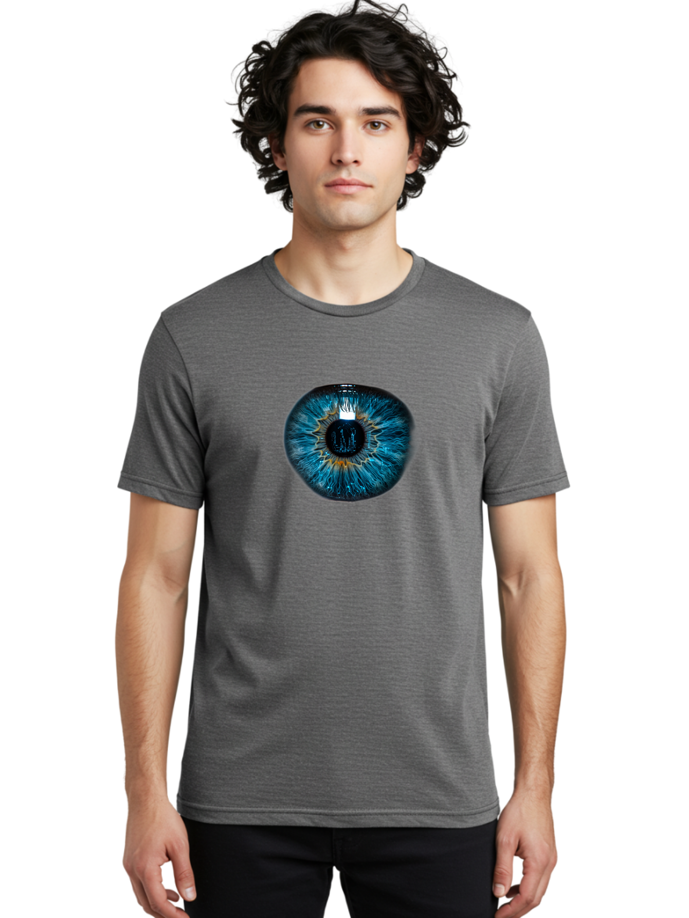 Blue-Eye-1 Men'S Graphic Tee, 100% Cotton, Comfortable Casual Summer Wear, Machine Washable, Vintage Camera, Old Camera, Antique Camera, Black Camera, Classic Photography, Photography Equipment, Nostalgic Device, Film Camera, Camera Art Bao135