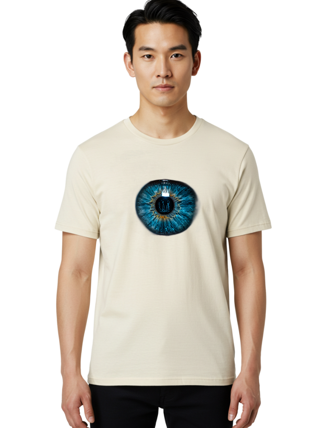 Blue-Eye-1 Men'S Graphic Tee, 100% Cotton, Comfortable Casual Summer Wear, Machine Washable, Vintage Camera, Old Camera, Antique Camera, Black Camera, Classic Photography, Photography Equipment, Nostalgic Device, Film Camera, Camera Art Bao135