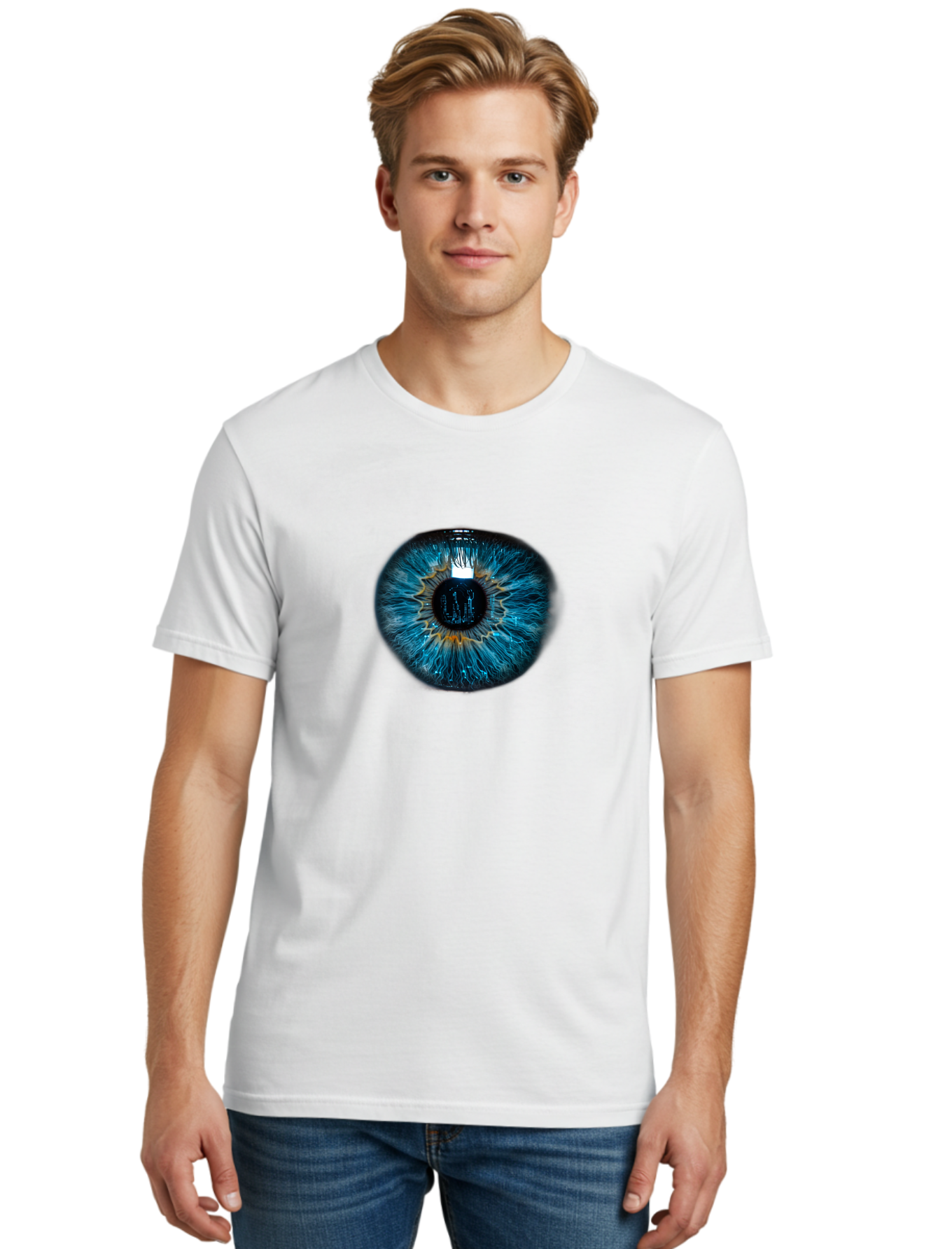 Blue-Eye-1 Men'S Graphic Tee, 100% Cotton, Comfortable Casual Summer Wear, Machine Washable, Vintage Camera, Old Camera, Antique Camera, Black Camera, Classic Photography, Photography Equipment, Nostalgic Device, Film Camera, Camera Art Bao135