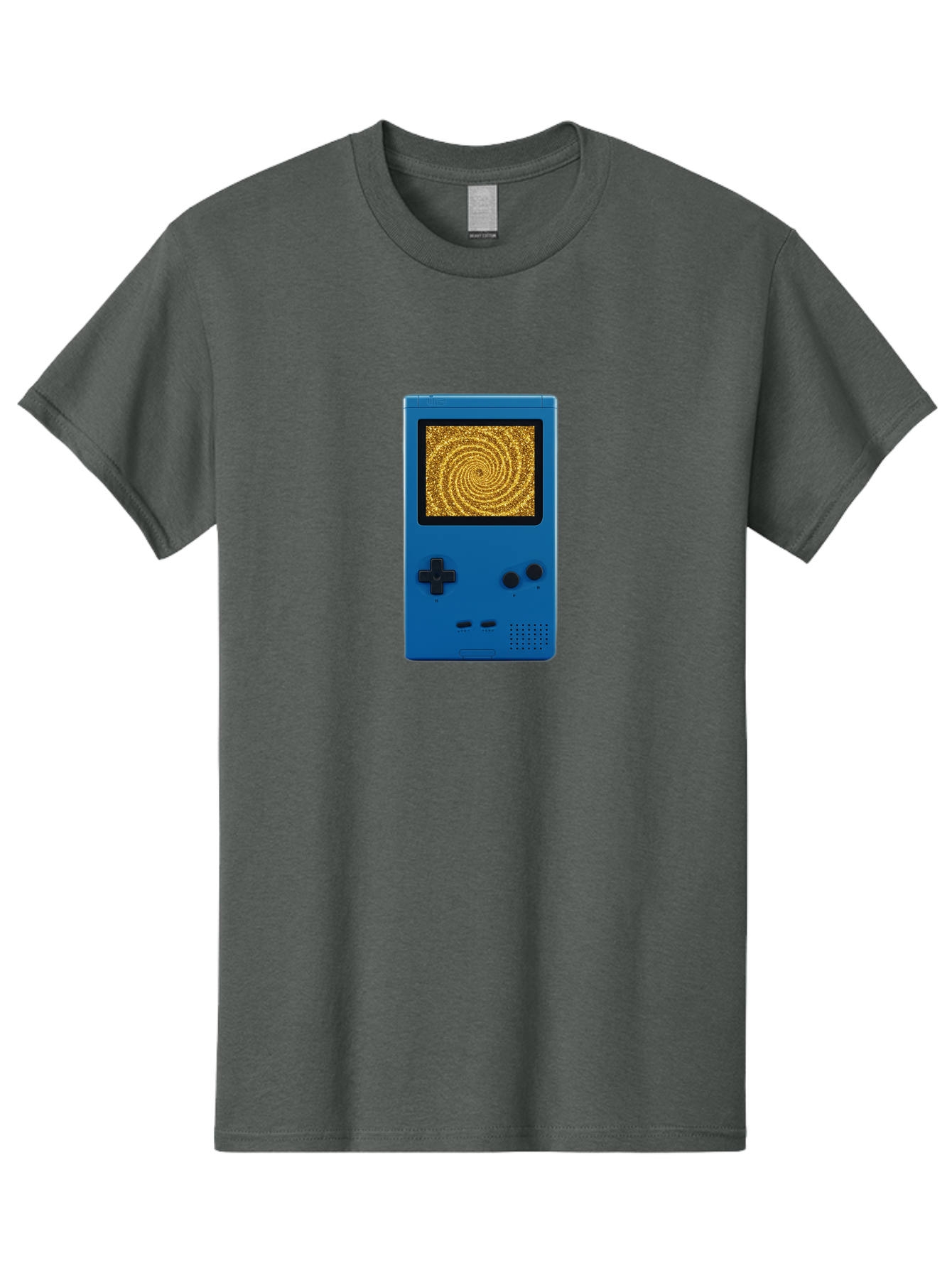 Blue-Gameboy Men'S Graphic Tee, 100% Cotton, Comfortable Casual Summer Wear, Machine Washable, Vintage Camera, Old Camera, Antique Camera, Black Camera, Classic Photography, Photography Equipment, Nostalgic Device, Film Camera, Camera Art Bao137