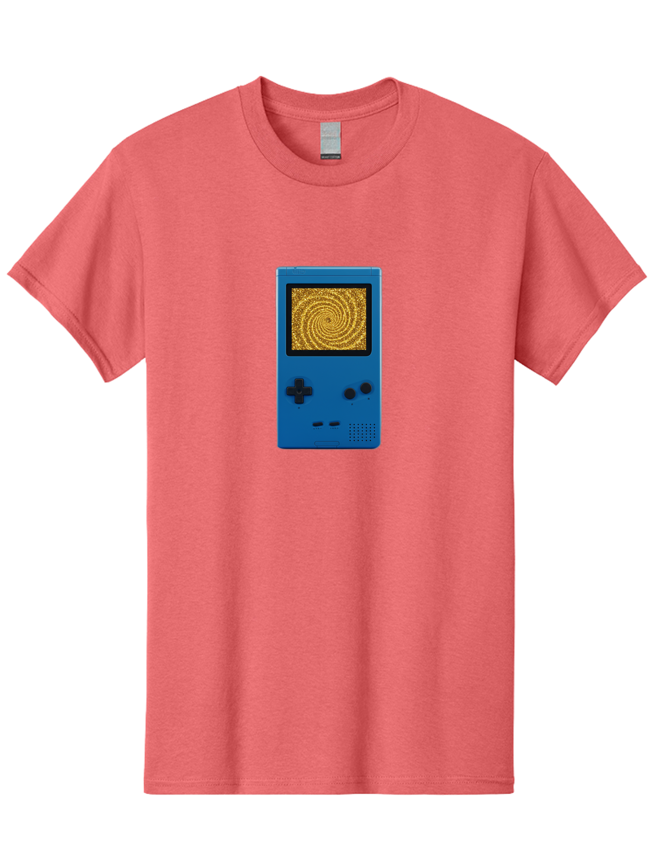Blue-Gameboy Men'S Graphic Tee, 100% Cotton, Comfortable Casual Summer Wear, Machine Washable, Vintage Camera, Old Camera, Antique Camera, Black Camera, Classic Photography, Photography Equipment, Nostalgic Device, Film Camera, Camera Art Bao137
