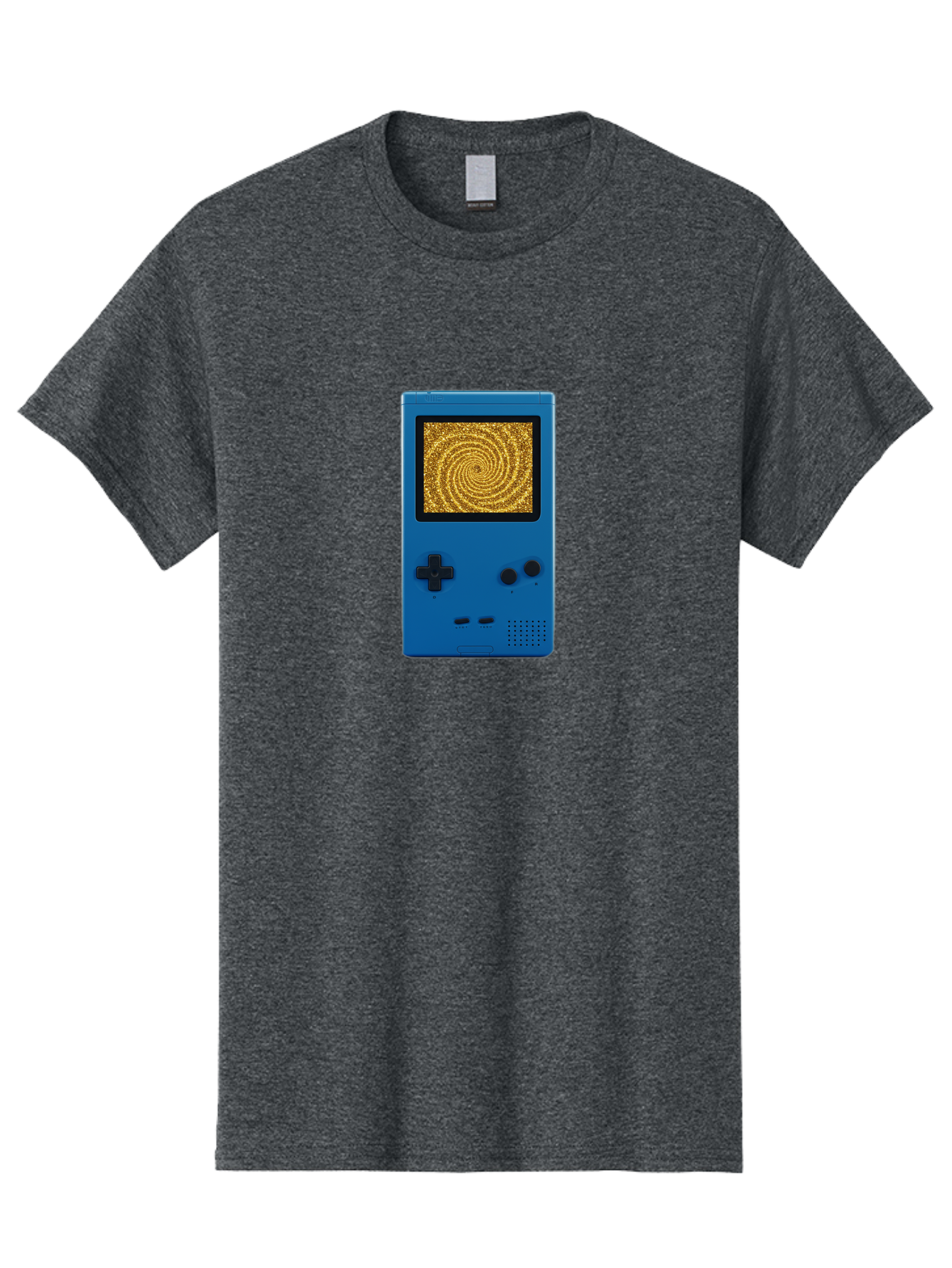 Blue-Gameboy Men'S Graphic Tee, 100% Cotton, Comfortable Casual Summer Wear, Machine Washable, Vintage Camera, Old Camera, Antique Camera, Black Camera, Classic Photography, Photography Equipment, Nostalgic Device, Film Camera, Camera Art Bao137