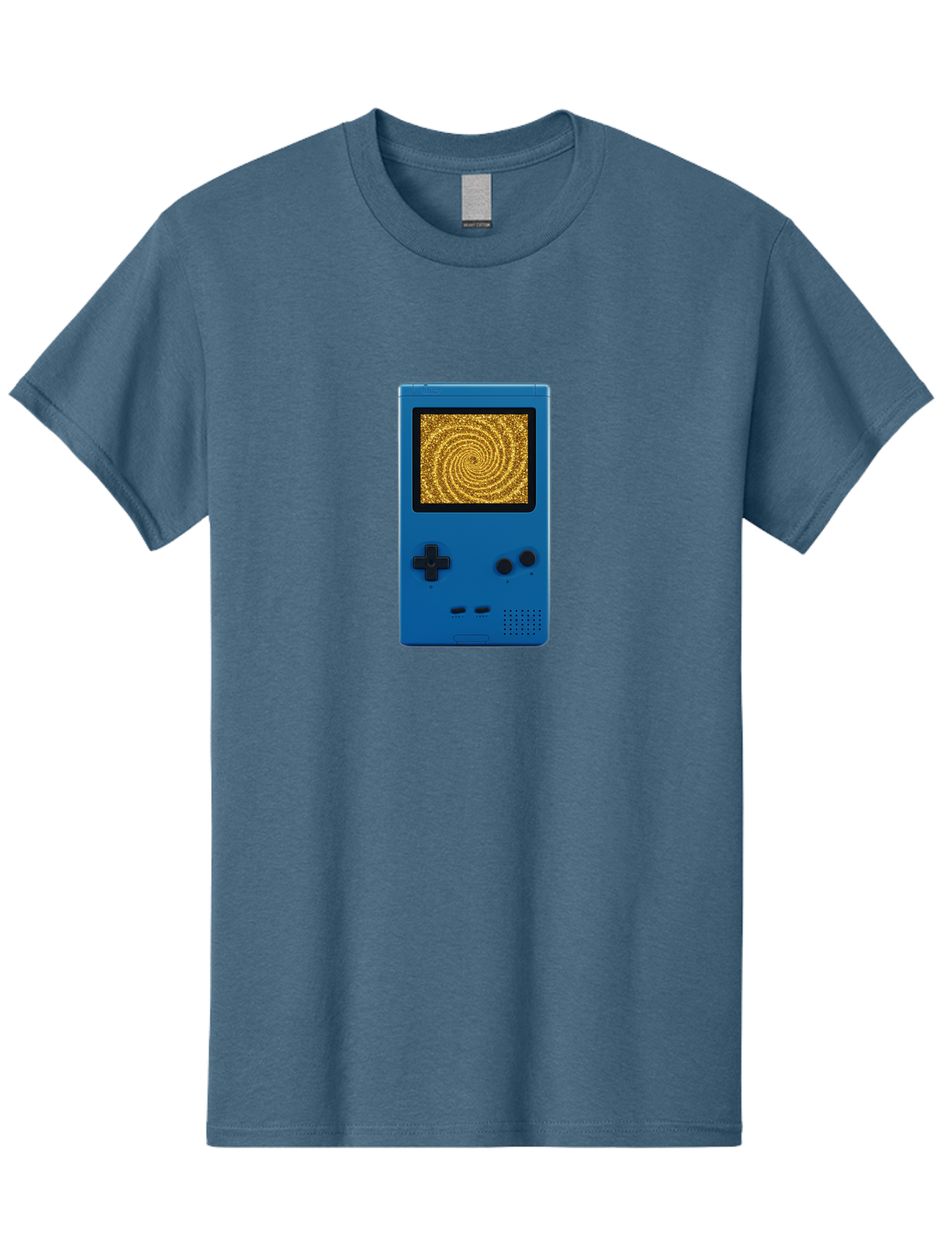 Blue-Gameboy Men'S Graphic Tee, 100% Cotton, Comfortable Casual Summer Wear, Machine Washable, Vintage Camera, Old Camera, Antique Camera, Black Camera, Classic Photography, Photography Equipment, Nostalgic Device, Film Camera, Camera Art Bao137