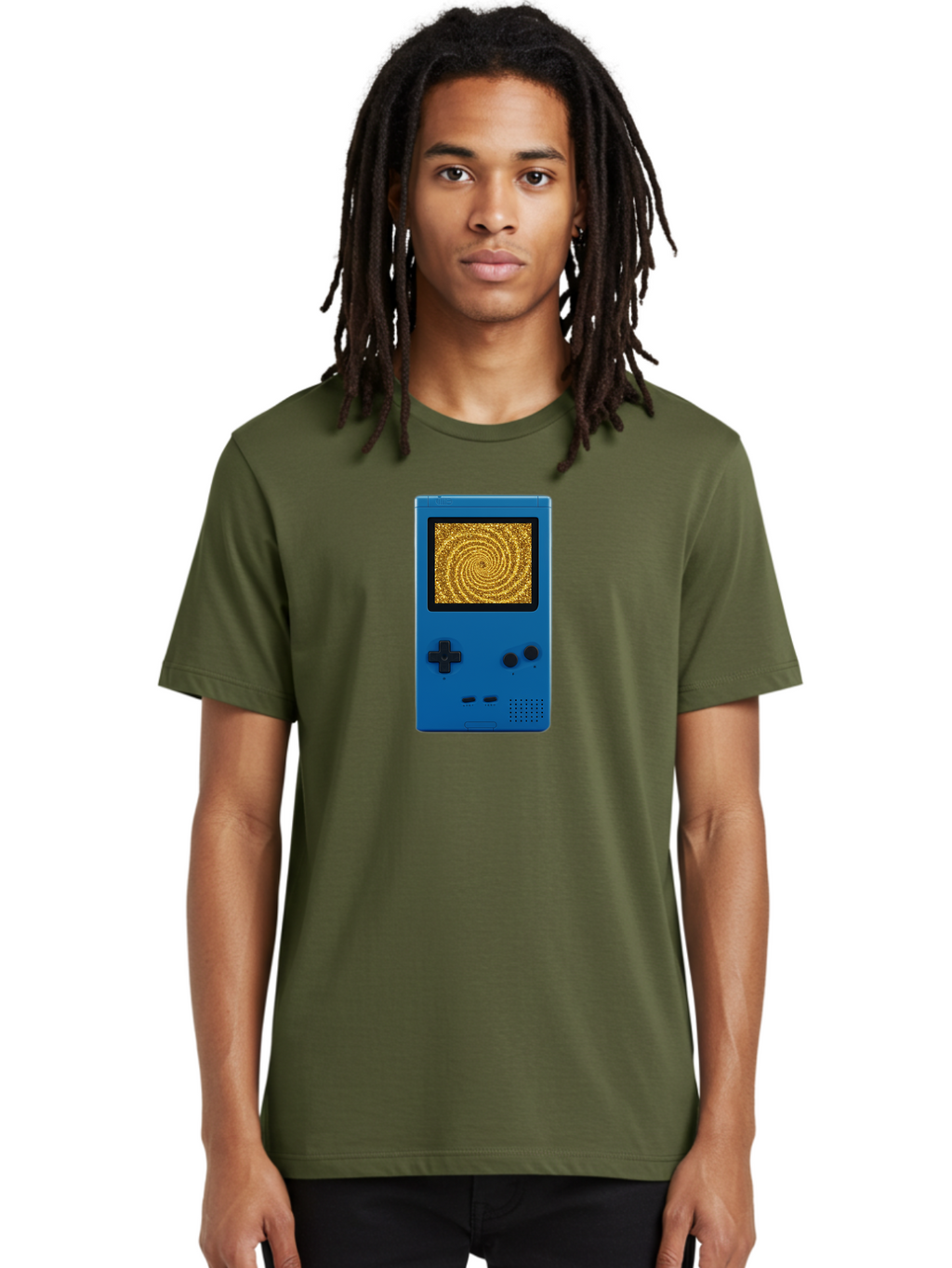 Blue-Gameboy Men'S Graphic Tee, 100% Cotton, Comfortable Casual Summer Wear, Machine Washable, Vintage Camera, Old Camera, Antique Camera, Black Camera, Classic Photography, Photography Equipment, Nostalgic Device, Film Camera, Camera Art Bao137