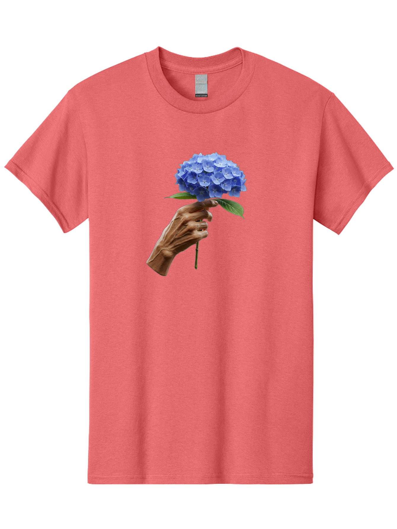 Blue-Hydrangea Men'S Graphic Tee, 100% Cotton, Comfortable Casual Summer Wear, Machine Washable, Vintage Camera, Old Camera, Antique Camera, Black Camera, Classic Photography, Photography Equipment, Nostalgic Device, Film Camera, Camera Art Bao138