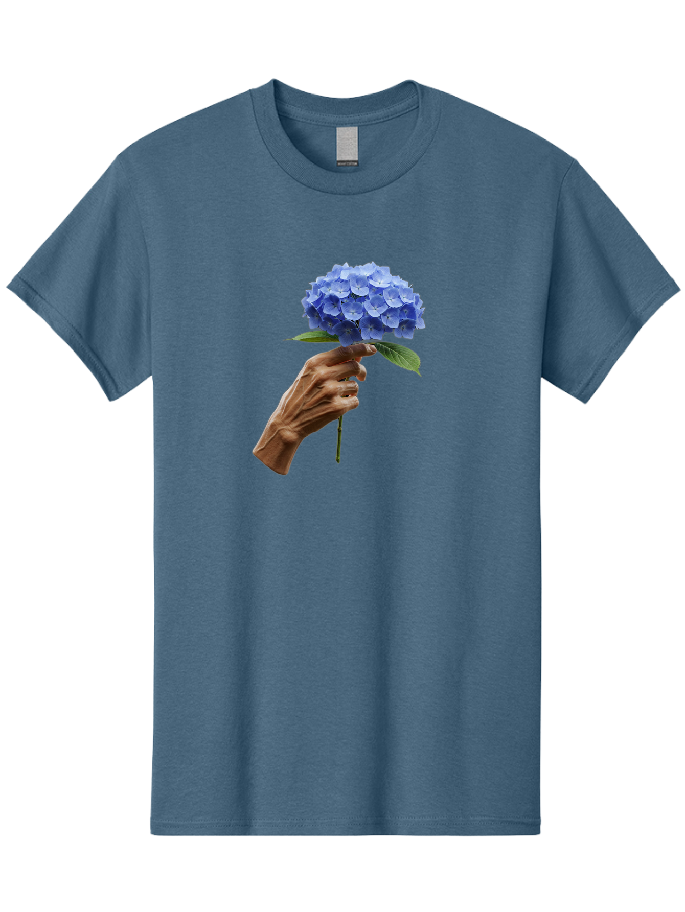 Blue-Hydrangea Men'S Graphic Tee, 100% Cotton, Comfortable Casual Summer Wear, Machine Washable, Vintage Camera, Old Camera, Antique Camera, Black Camera, Classic Photography, Photography Equipment, Nostalgic Device, Film Camera, Camera Art Bao138