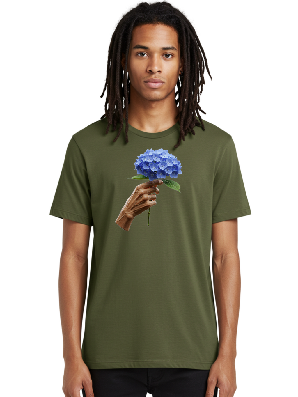 Blue-Hydrangea Men'S Graphic Tee, 100% Cotton, Comfortable Casual Summer Wear, Machine Washable, Vintage Camera, Old Camera, Antique Camera, Black Camera, Classic Photography, Photography Equipment, Nostalgic Device, Film Camera, Camera Art Bao138