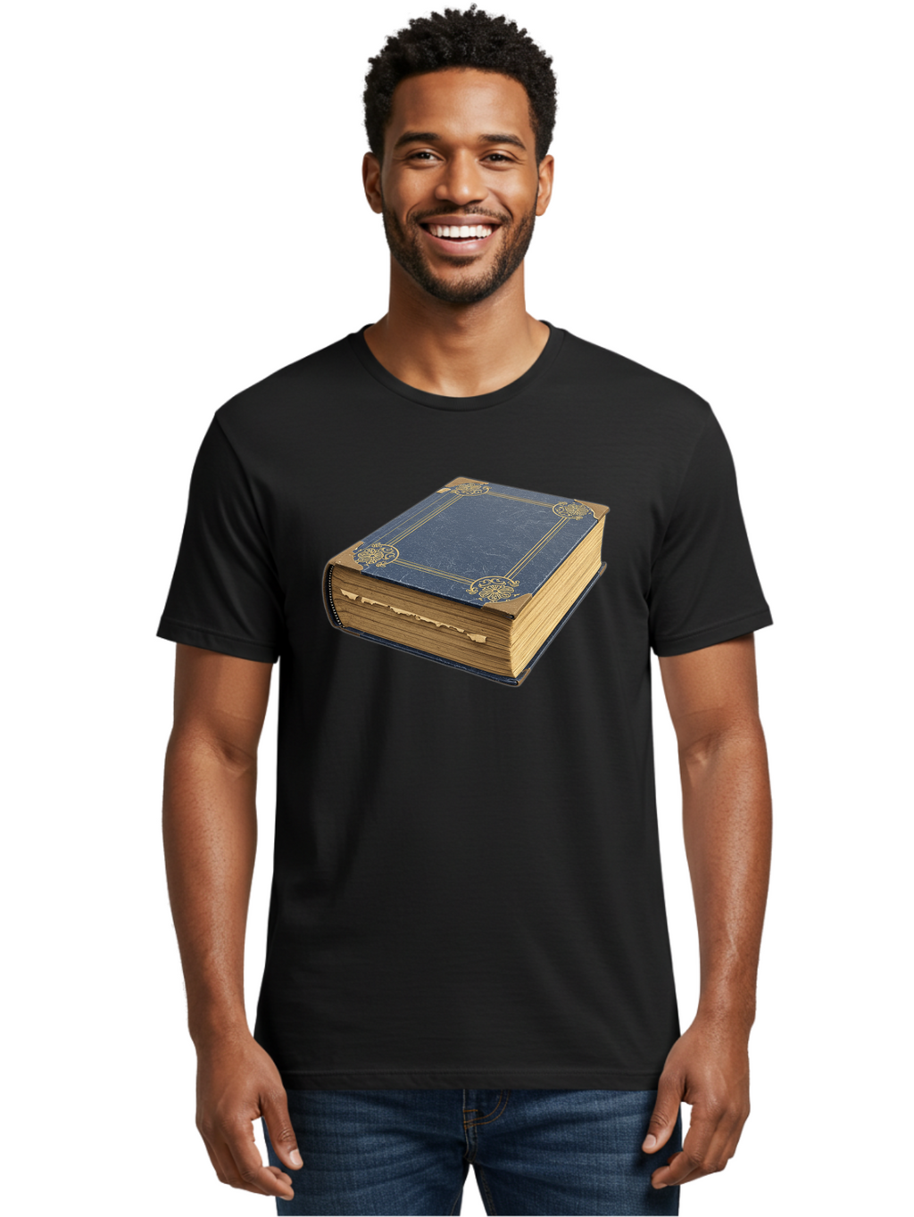 Blue-Leather-Book Men'S Graphic Tee, 100% Cotton, Comfortable Casual Summer Wear, Machine Washable, Vintage Camera, Old Camera, Antique Camera, Black Camera, Classic Photography, Photography Equipment, Nostalgic Device, Film Camera, Camera Art Bao139