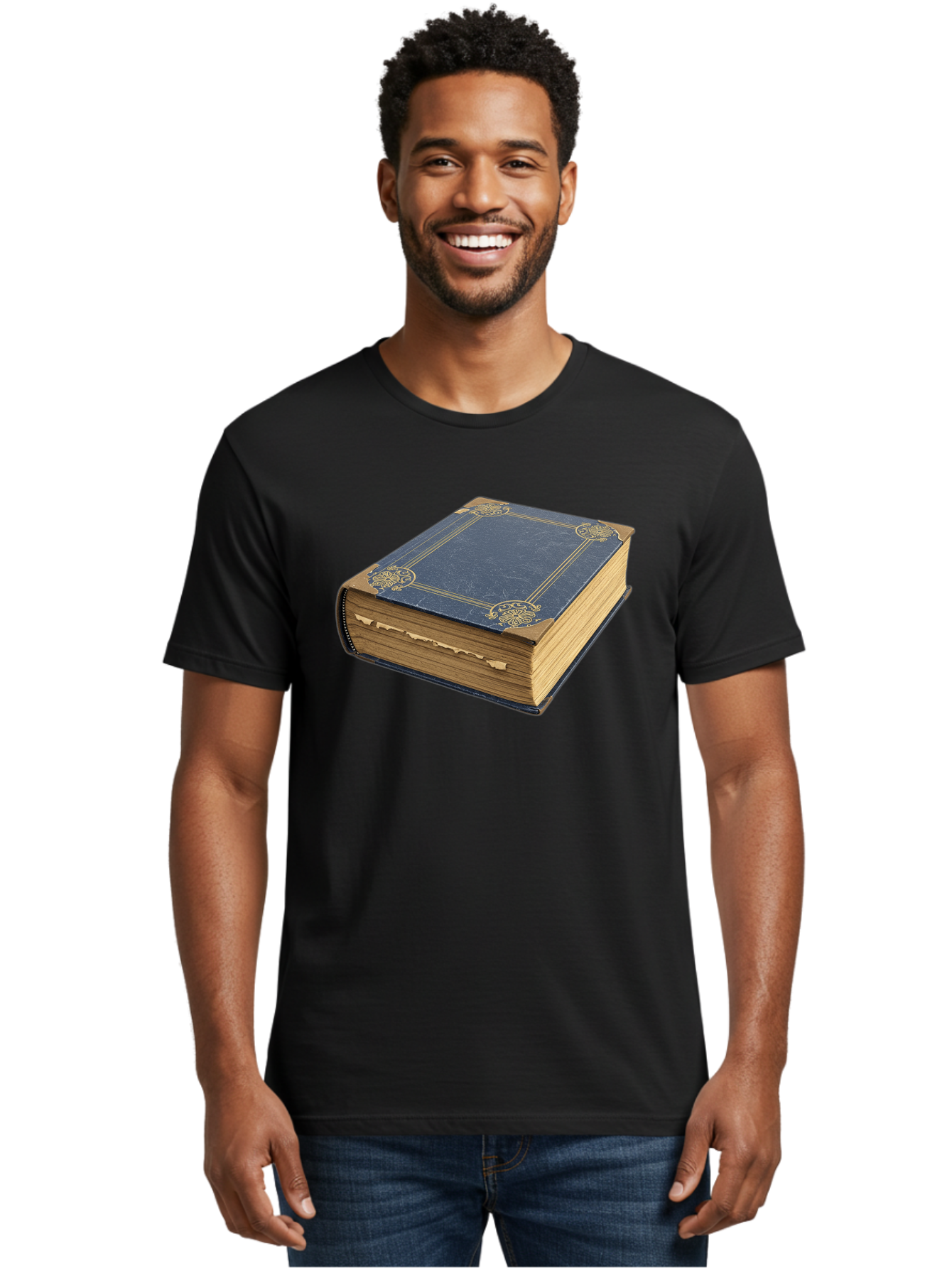 Blue-Leather-Book Men'S Graphic Tee, 100% Cotton, Comfortable Casual Summer Wear, Machine Washable, Vintage Camera, Old Camera, Antique Camera, Black Camera, Classic Photography, Photography Equipment, Nostalgic Device, Film Camera, Camera Art Bao139