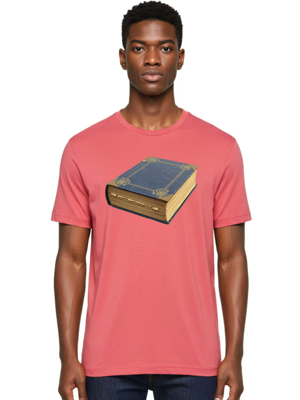 Blue-Leather-Book Men'S Graphic Tee, 100% Cotton, Comfortable Casual Summer Wear, Machine Washable, Vintage Camera, Old Camera, Antique Camera, Black Camera, Classic Photography, Photography Equipment, Nostalgic Device, Film Camera, Camera Art Bao139