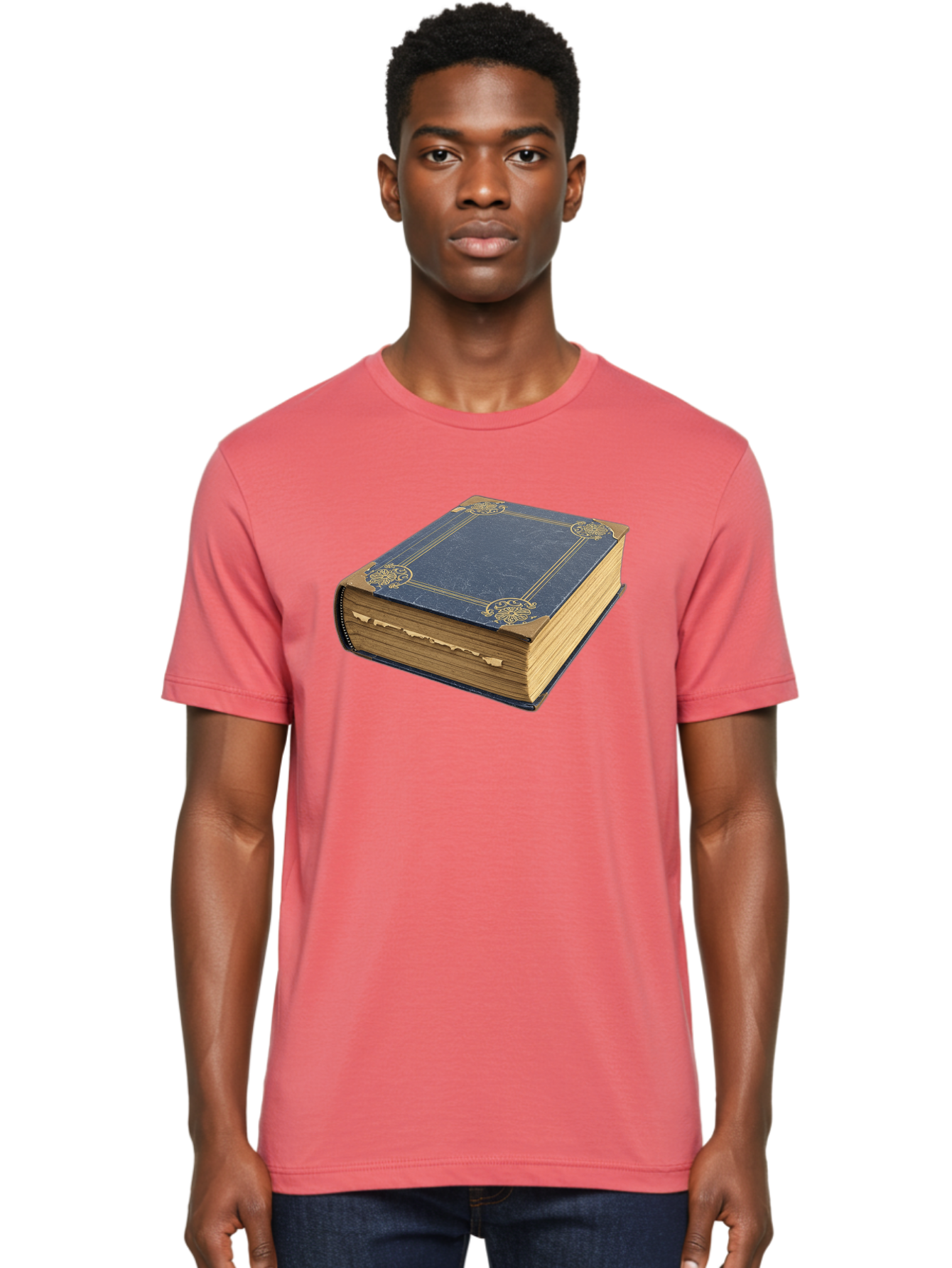 Blue-Leather-Book Men'S Graphic Tee, 100% Cotton, Comfortable Casual Summer Wear, Machine Washable, Vintage Camera, Old Camera, Antique Camera, Black Camera, Classic Photography, Photography Equipment, Nostalgic Device, Film Camera, Camera Art Bao139