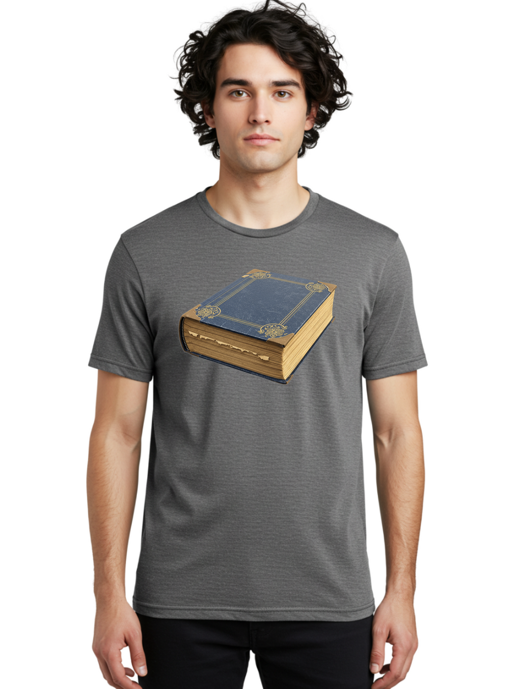 Blue-Leather-Book Men'S Graphic Tee, 100% Cotton, Comfortable Casual Summer Wear, Machine Washable, Vintage Camera, Old Camera, Antique Camera, Black Camera, Classic Photography, Photography Equipment, Nostalgic Device, Film Camera, Camera Art Bao139