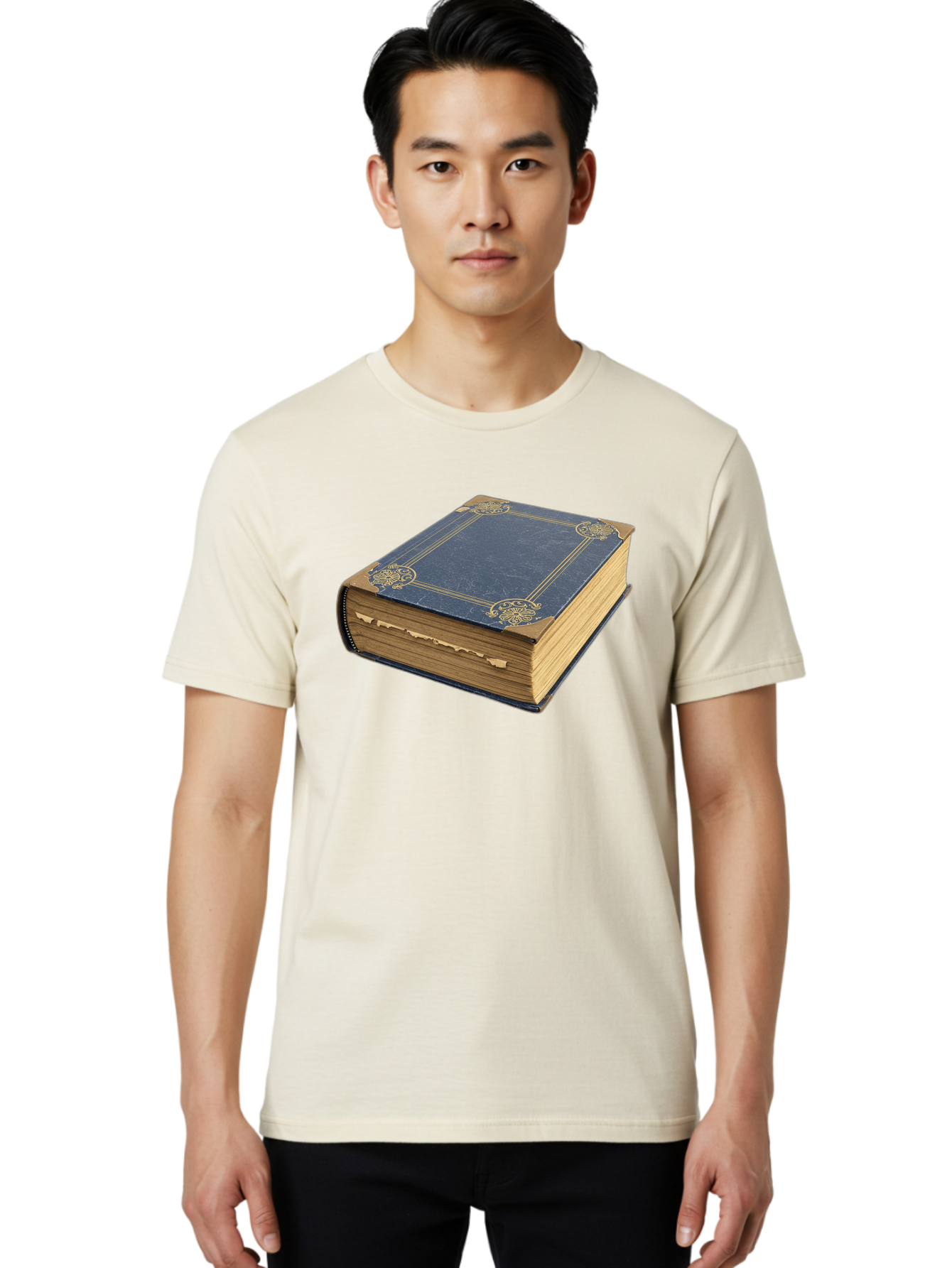 Blue-Leather-Book Men'S Graphic Tee, 100% Cotton, Comfortable Casual Summer Wear, Machine Washable, Vintage Camera, Old Camera, Antique Camera, Black Camera, Classic Photography, Photography Equipment, Nostalgic Device, Film Camera, Camera Art Bao139