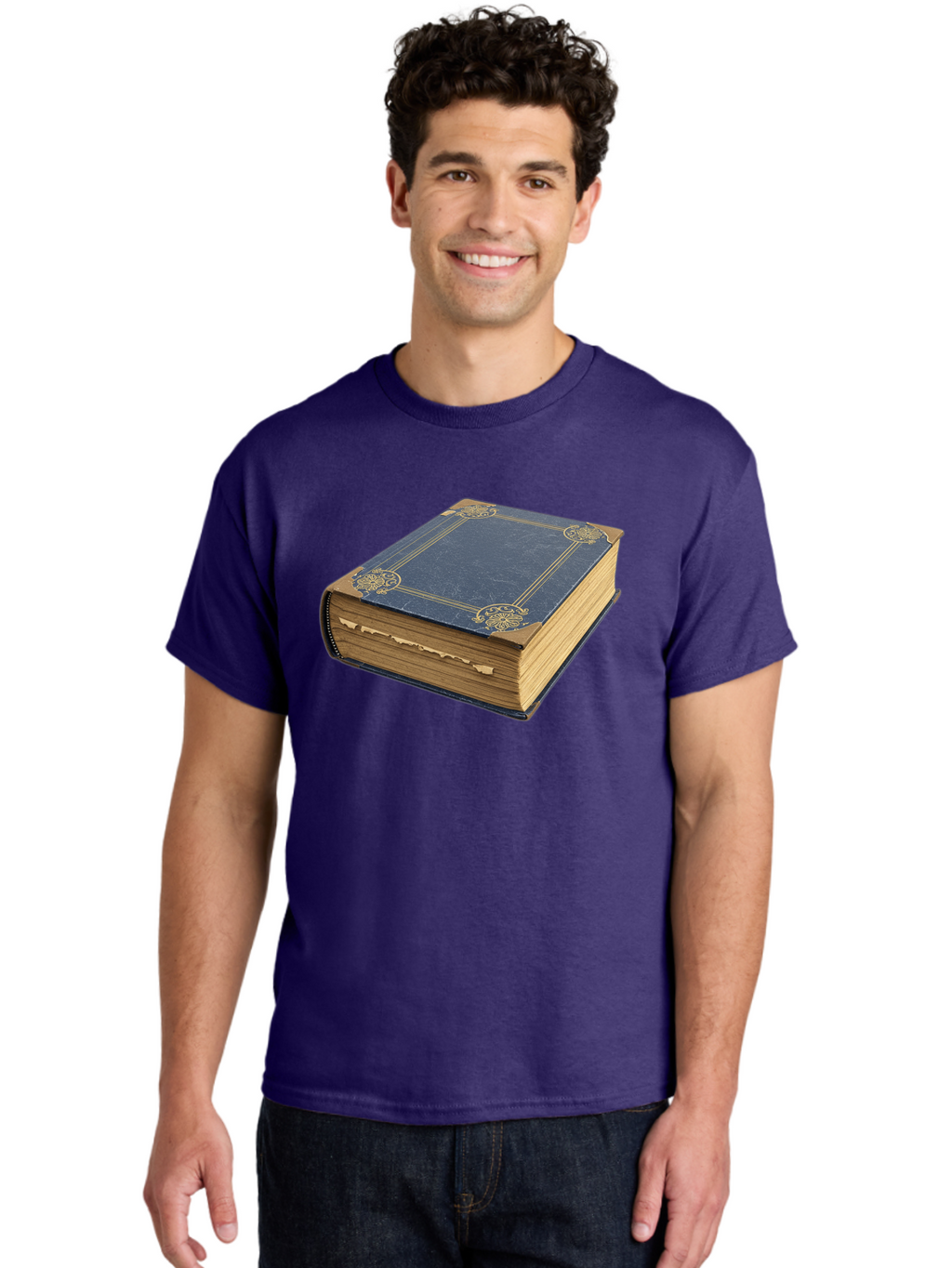 Blue-Leather-Book Men'S Graphic Tee, 100% Cotton, Comfortable Casual Summer Wear, Machine Washable, Vintage Camera, Old Camera, Antique Camera, Black Camera, Classic Photography, Photography Equipment, Nostalgic Device, Film Camera, Camera Art Bao139