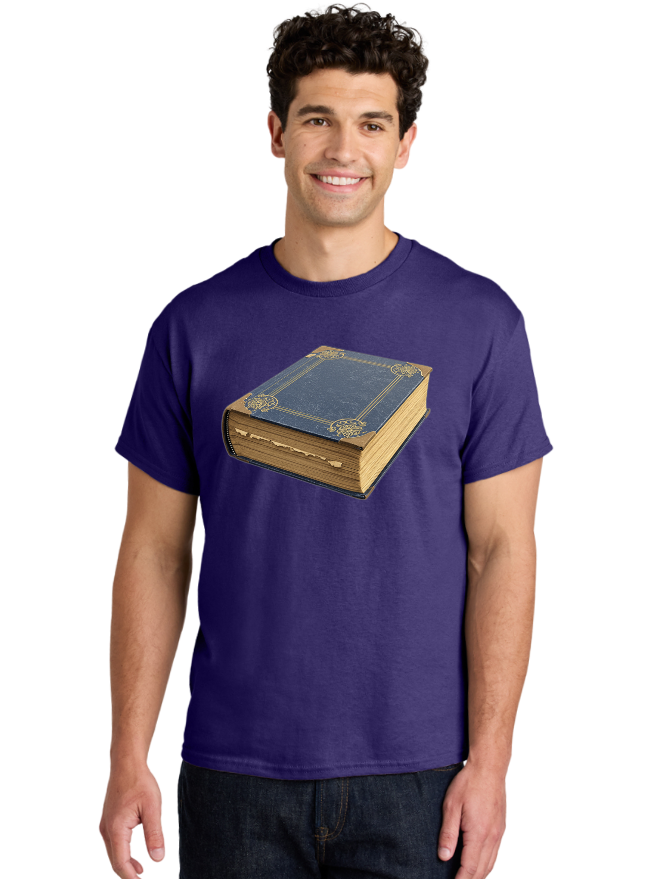 Blue-Leather-Book Men'S Graphic Tee, 100% Cotton, Comfortable Casual Summer Wear, Machine Washable, Vintage Camera, Old Camera, Antique Camera, Black Camera, Classic Photography, Photography Equipment, Nostalgic Device, Film Camera, Camera Art Bao139
