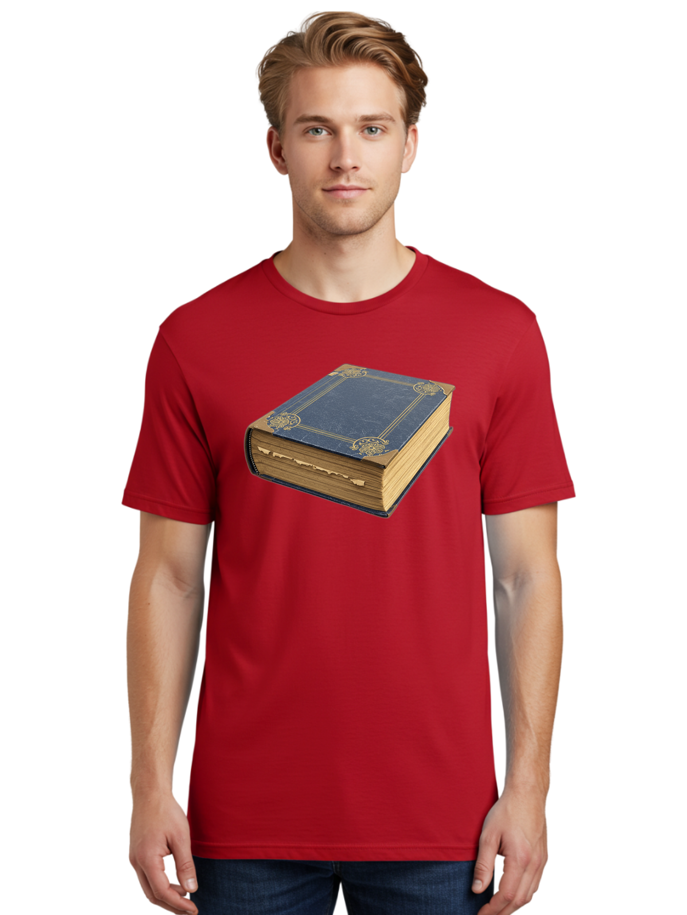 Blue-Leather-Book Men'S Graphic Tee, 100% Cotton, Comfortable Casual Summer Wear, Machine Washable, Vintage Camera, Old Camera, Antique Camera, Black Camera, Classic Photography, Photography Equipment, Nostalgic Device, Film Camera, Camera Art Bao139
