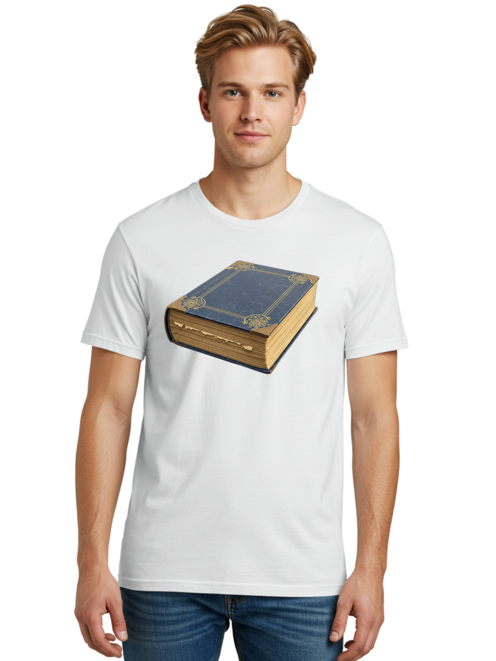 Blue-Leather-Book Men'S Graphic Tee, 100% Cotton, Comfortable Casual Summer Wear, Machine Washable, Vintage Camera, Old Camera, Antique Camera, Black Camera, Classic Photography, Photography Equipment, Nostalgic Device, Film Camera, Camera Art Bao139