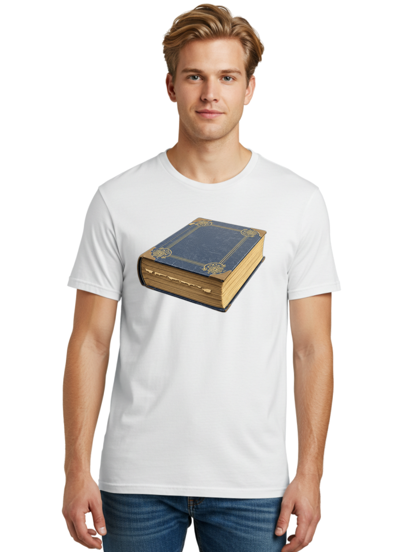 Blue-Leather-Book Men'S Graphic Tee, 100% Cotton, Comfortable Casual Summer Wear, Machine Washable, Vintage Camera, Old Camera, Antique Camera, Black Camera, Classic Photography, Photography Equipment, Nostalgic Device, Film Camera, Camera Art Bao139