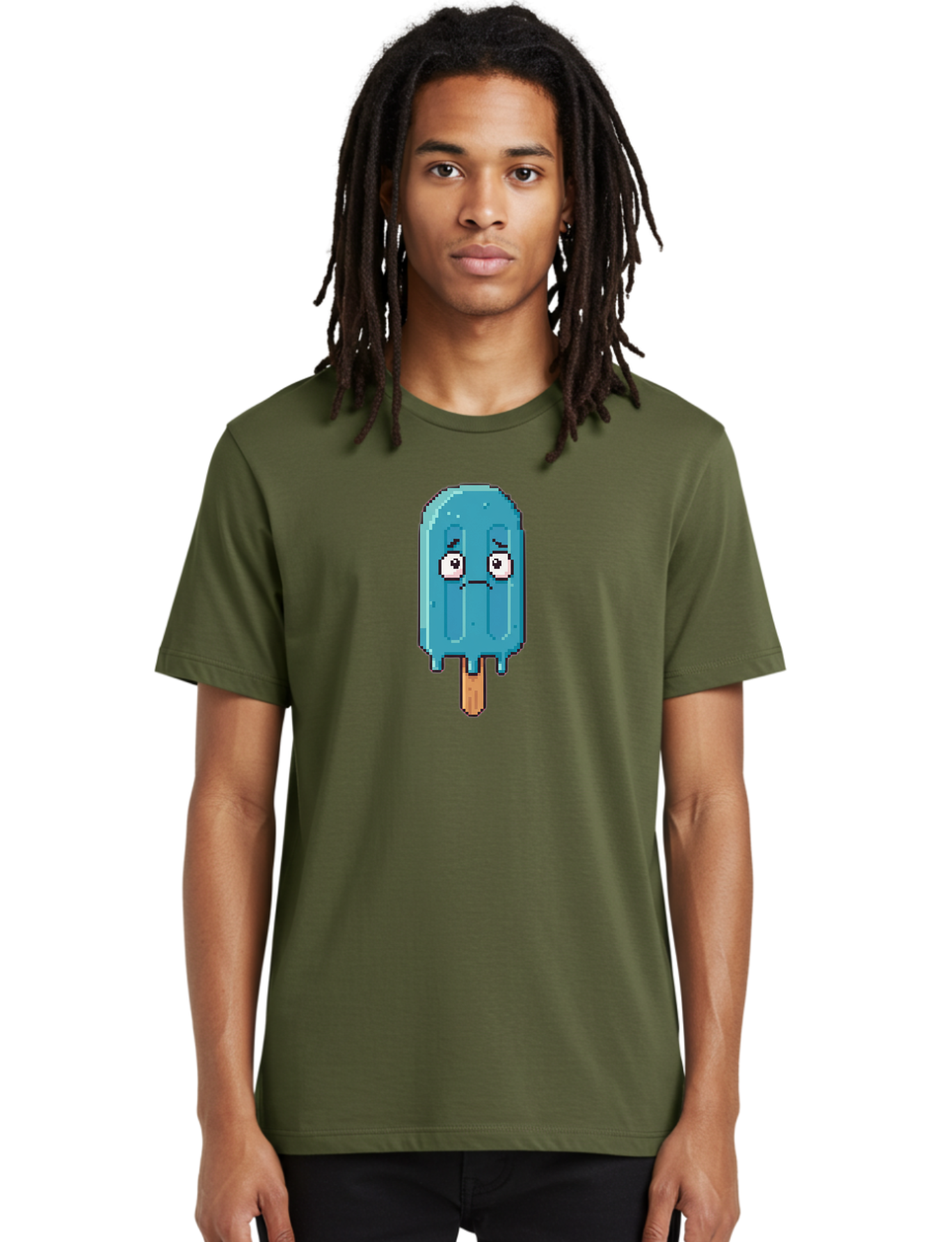 Blue-Popsicle Men'S Graphic Tee, 100% Cotton, Comfortable Casual Summer Wear, Machine Washable, Vintage Camera, Old Camera, Antique Camera, Black Camera, Classic Photography, Photography Equipment, Nostalgic Device, Film Camera, Camera Art Bao140