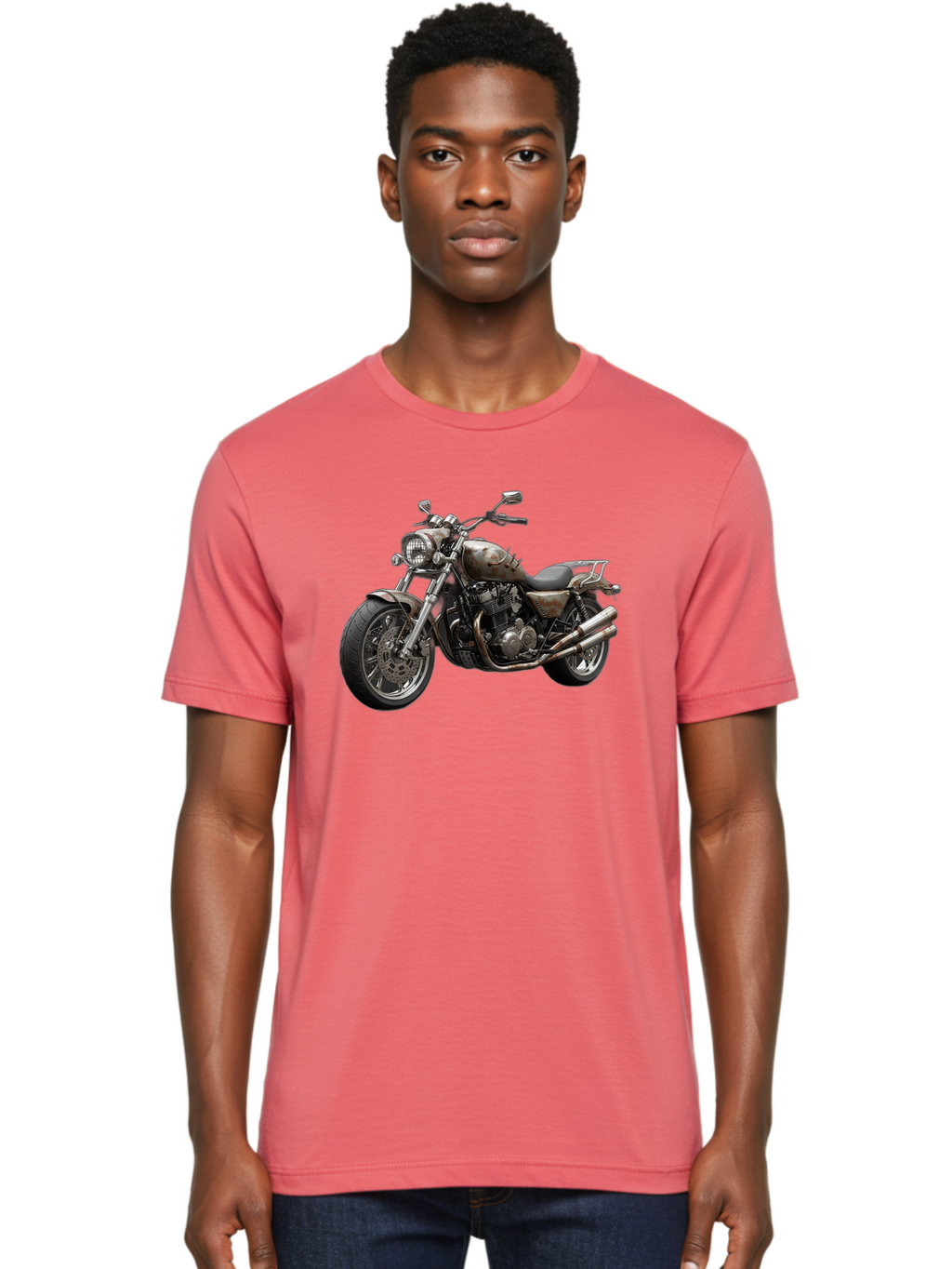 Bobber-Motorcycle Men'S Graphic Tee, 100% Cotton, Comfortable Casual Summer Wear, Machine Washable, Vintage Camera, Old Camera, Antique Camera, Black Camera, Classic Photography, Photography Equipment, Nostalgic Device, Film Camera, Camera Art Bao143