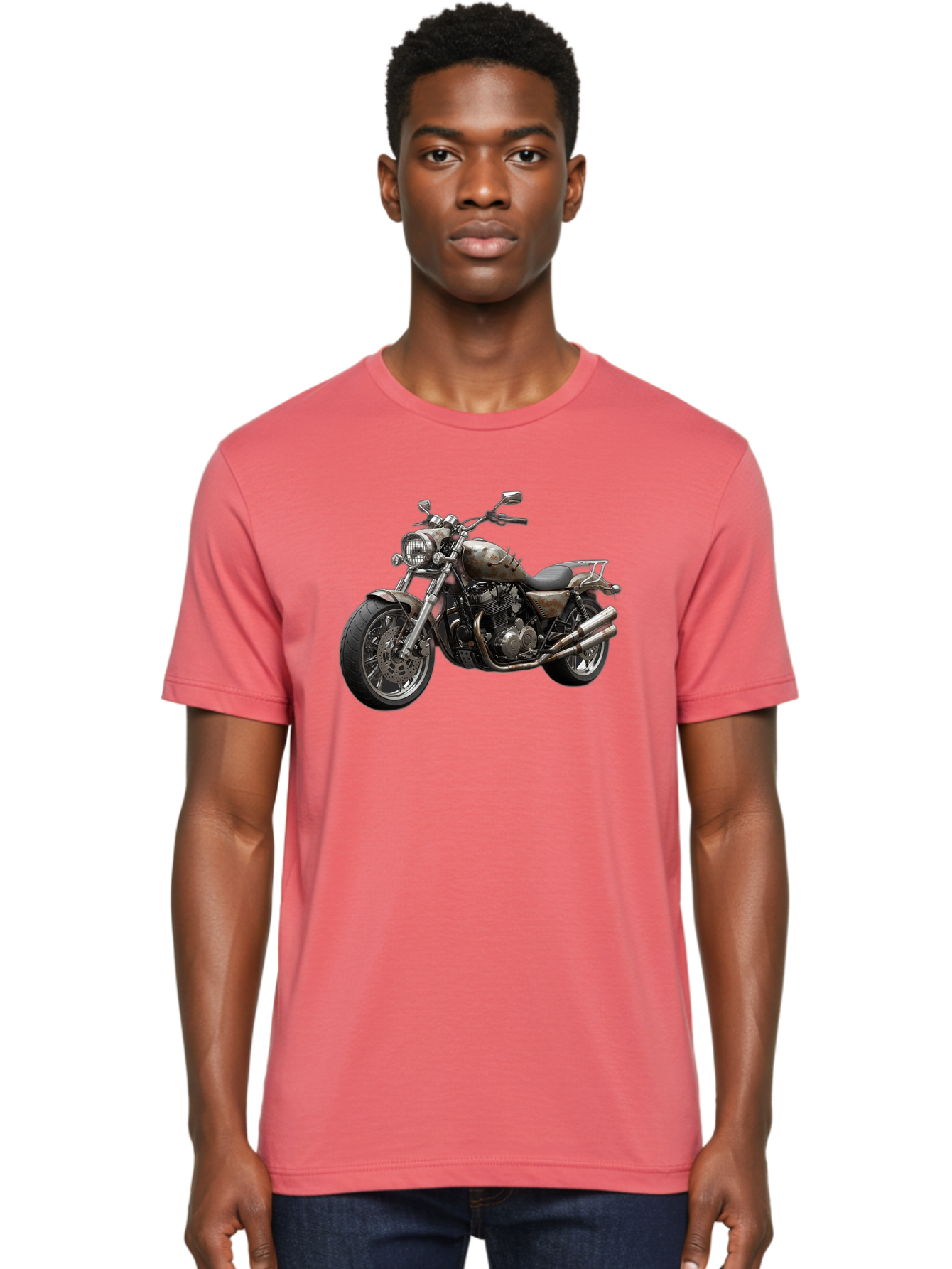 Bobber-Motorcycle Men'S Graphic Tee, 100% Cotton, Comfortable Casual Summer Wear, Machine Washable, Vintage Camera, Old Camera, Antique Camera, Black Camera, Classic Photography, Photography Equipment, Nostalgic Device, Film Camera, Camera Art Bao143