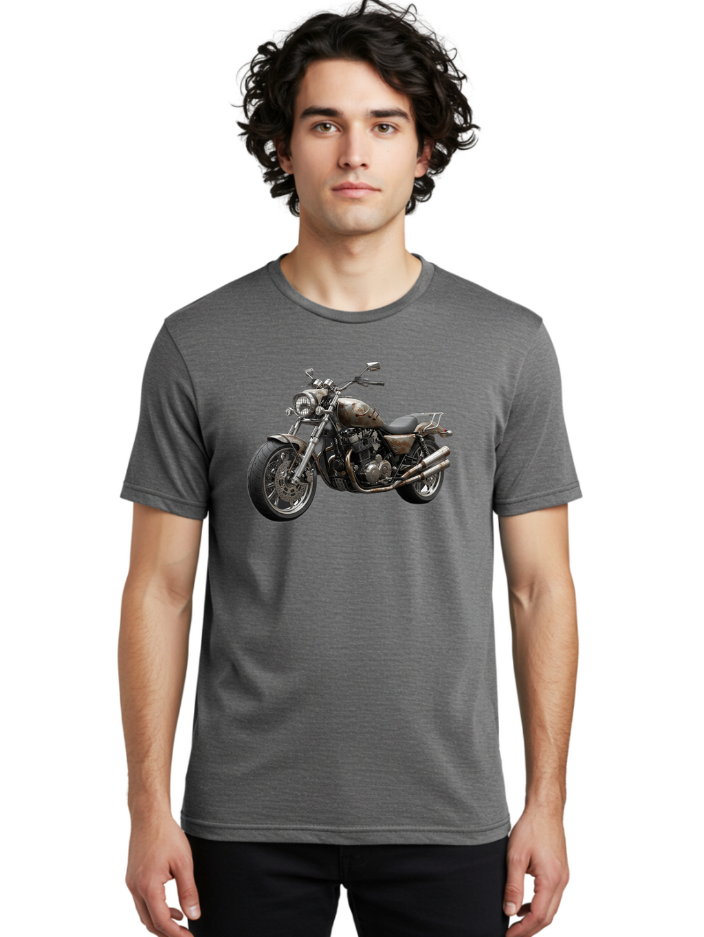 Bobber-Motorcycle Men'S Graphic Tee, 100% Cotton, Comfortable Casual Summer Wear, Machine Washable, Vintage Camera, Old Camera, Antique Camera, Black Camera, Classic Photography, Photography Equipment, Nostalgic Device, Film Camera, Camera Art Bao143