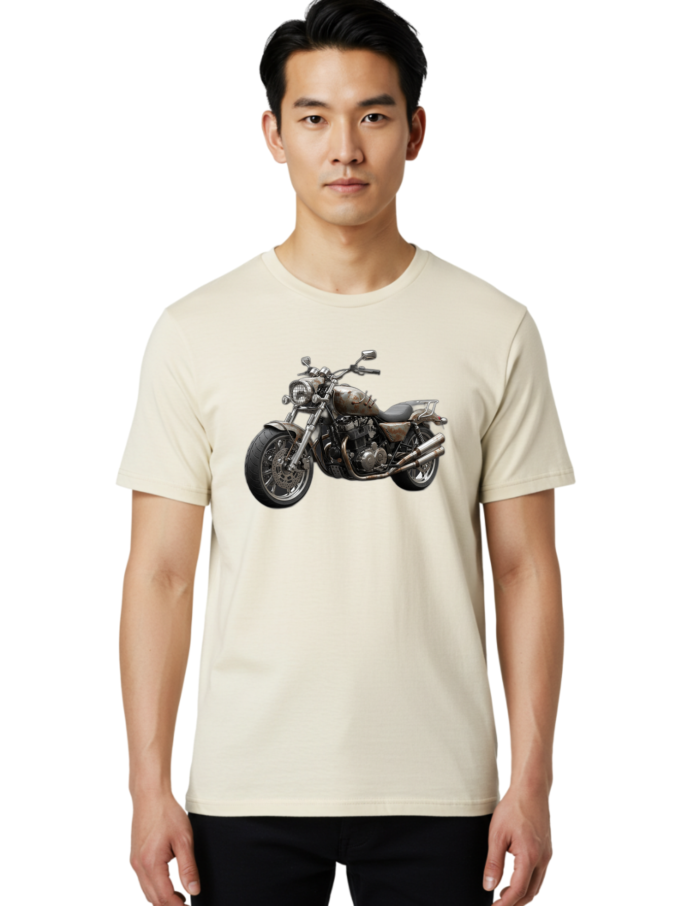 Bobber-Motorcycle Men'S Graphic Tee, 100% Cotton, Comfortable Casual Summer Wear, Machine Washable, Vintage Camera, Old Camera, Antique Camera, Black Camera, Classic Photography, Photography Equipment, Nostalgic Device, Film Camera, Camera Art Bao143